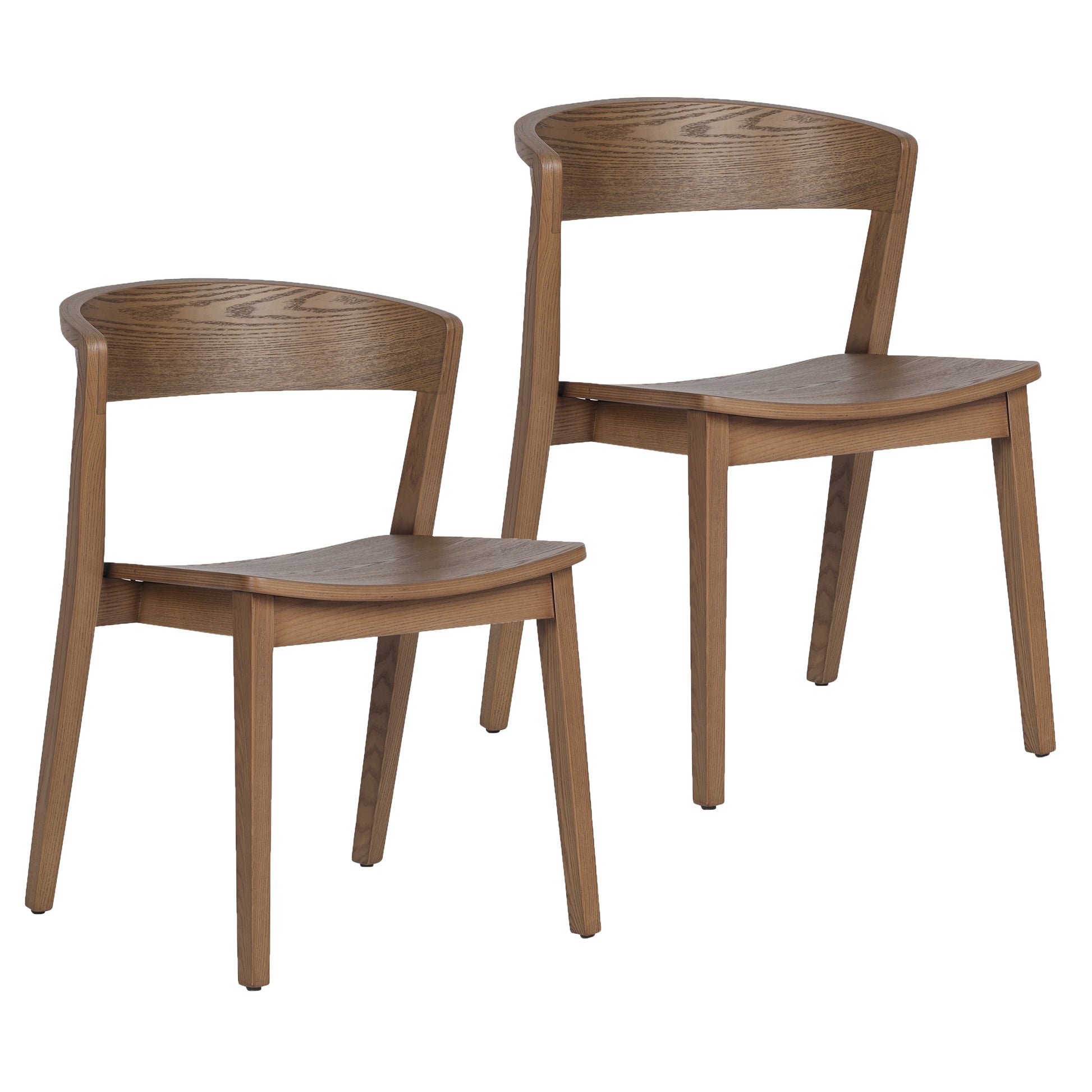 Nicco Mid-Century Modern Dining Chair - Walnut Solid Wood-DECOROLALA