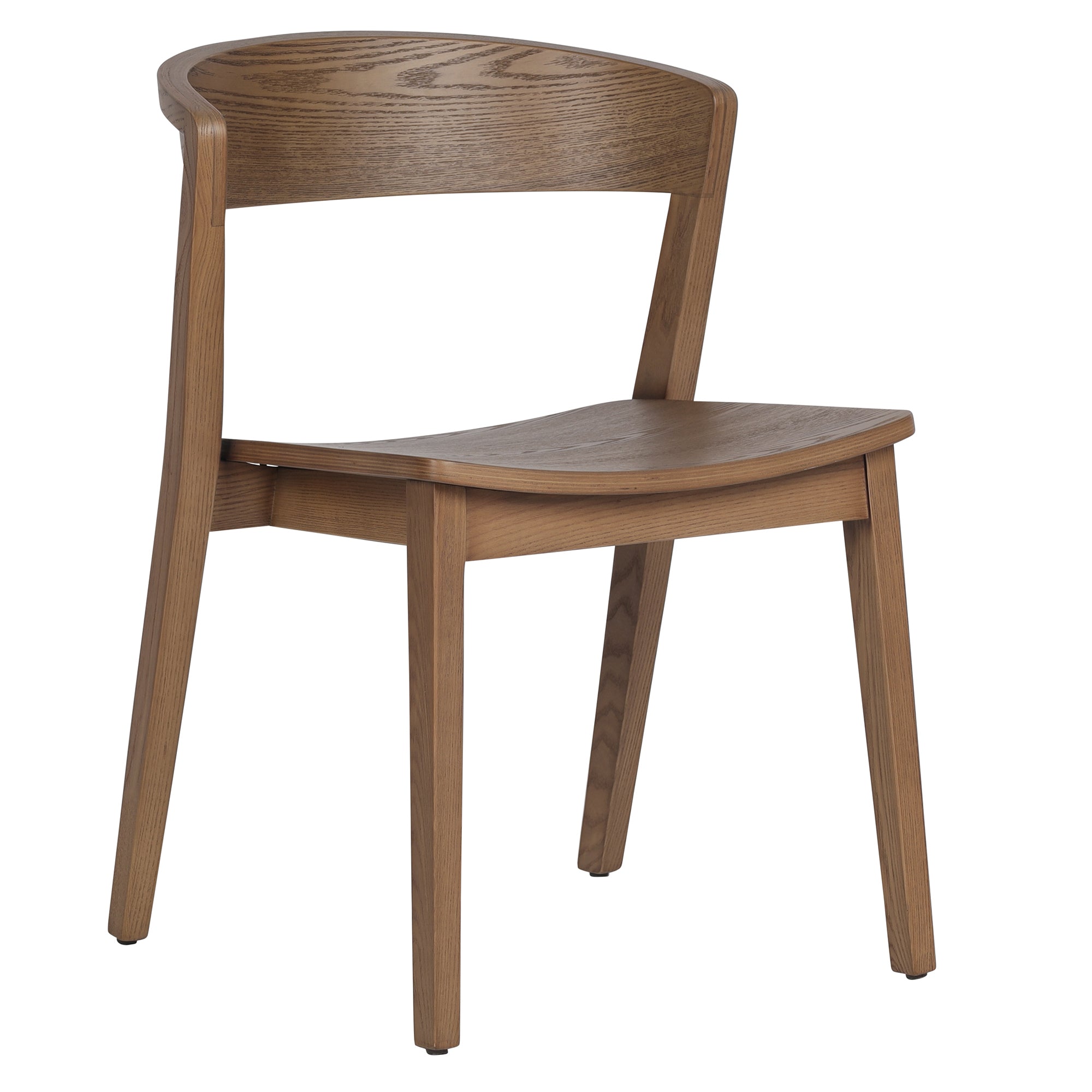 Nicco Mid-Century Modern Dining Chair - Walnut Solid Wood-DECOROLALA