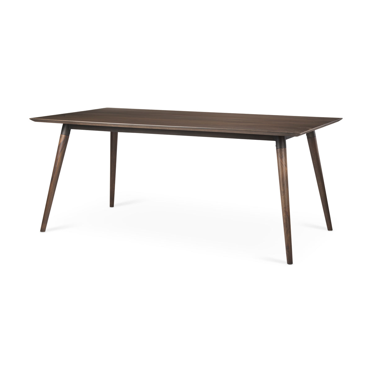 Nicholas 72"L x 39"W Dining Table | Modern | Brown Wood & Metal/Wood | Seats 6-Dining Tables-DECOROLALA