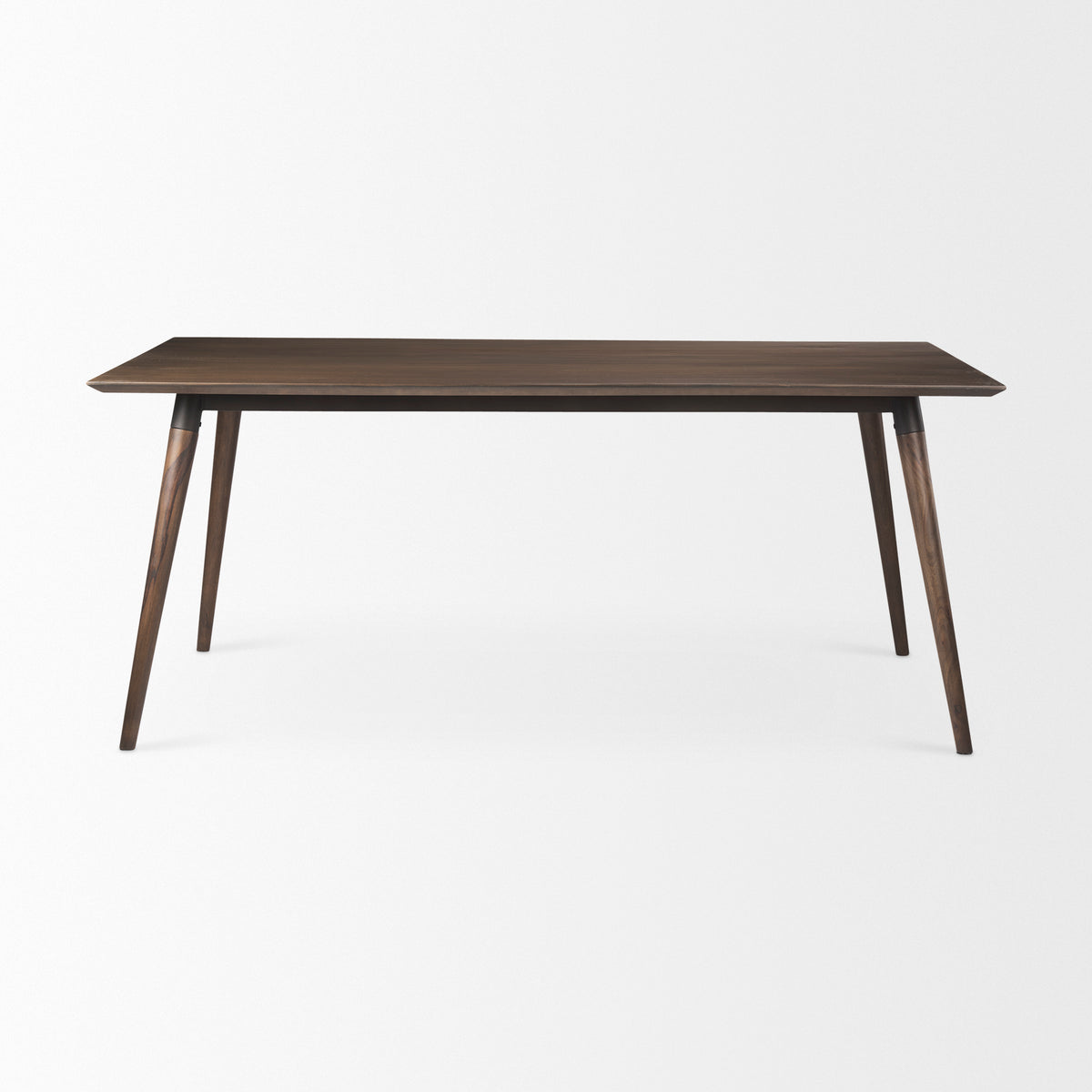 Nicholas 72"L x 39"W Dining Table | Modern | Brown Wood & Metal/Wood | Seats 6-Dining Tables-DECOROLALA