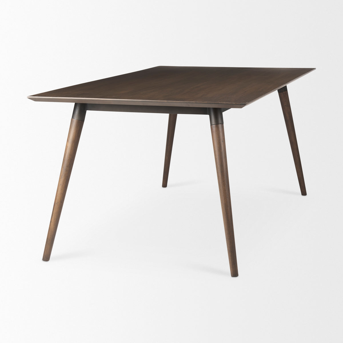 Nicholas 72"L x 39"W Dining Table | Modern | Brown Wood & Metal/Wood | Seats 6-Dining Tables-DECOROLALA