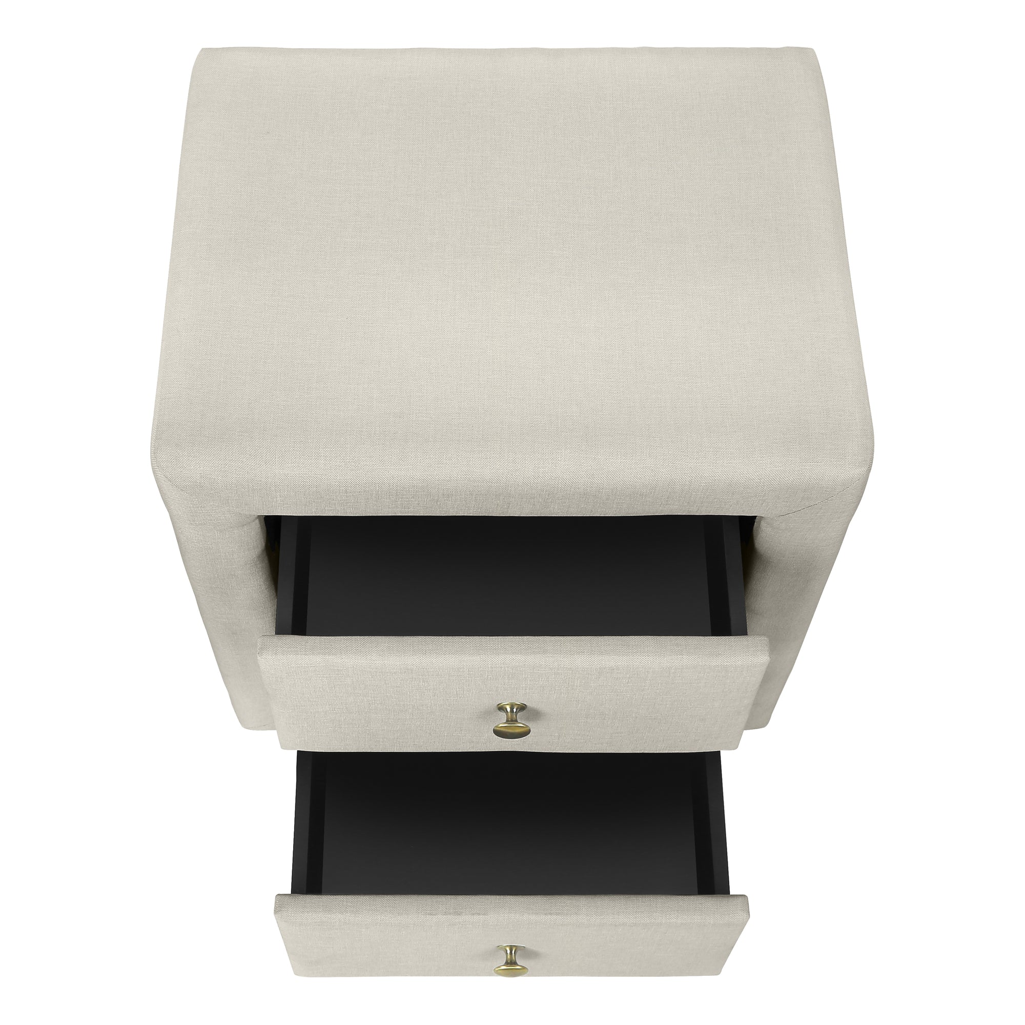 Nightstand - 21"H / Grey Leather-Look-Nightstand-DECOROLALA