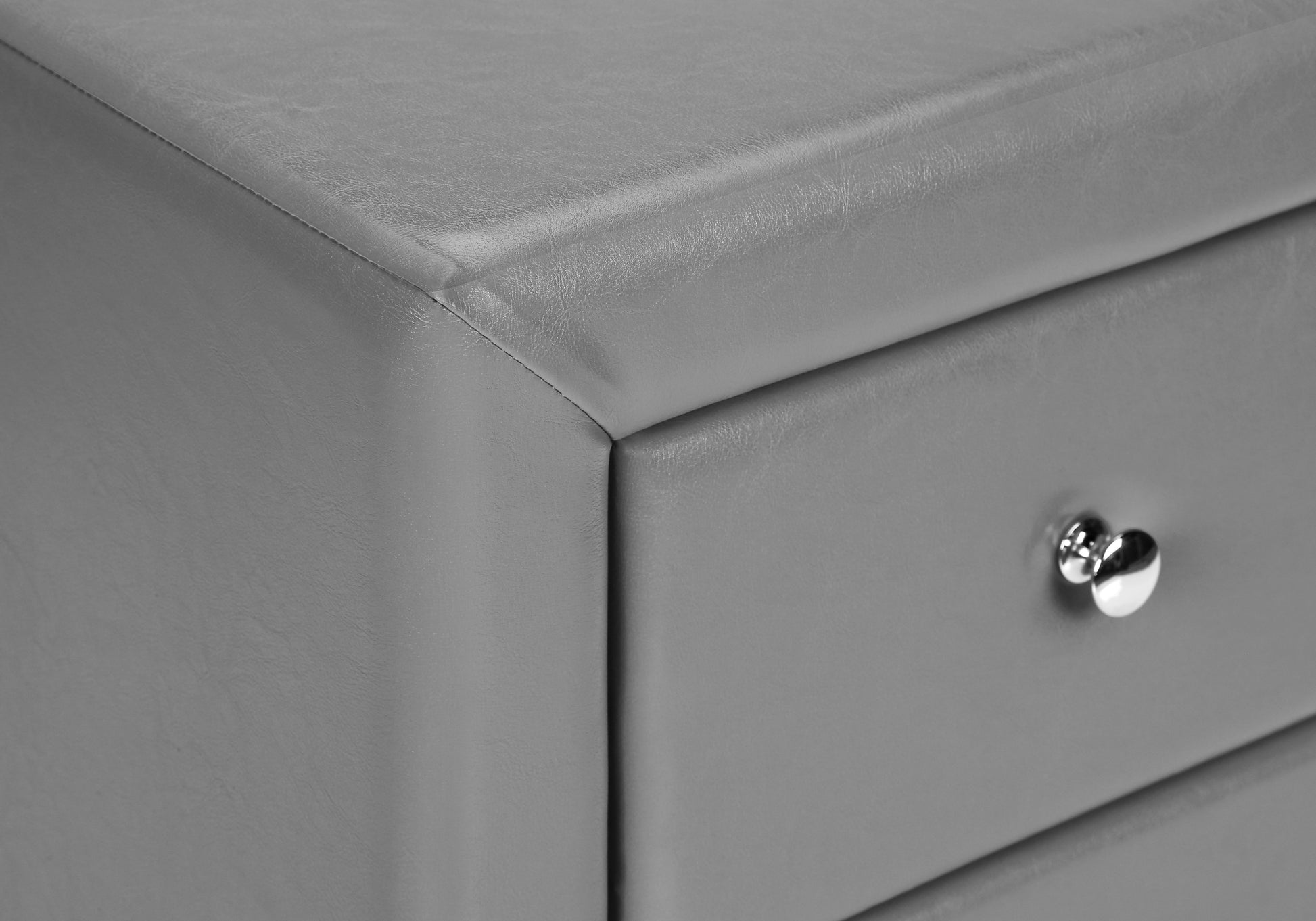 Nightstand - 21"H / Grey Leather-Look-Nightstand-DECOROLALA