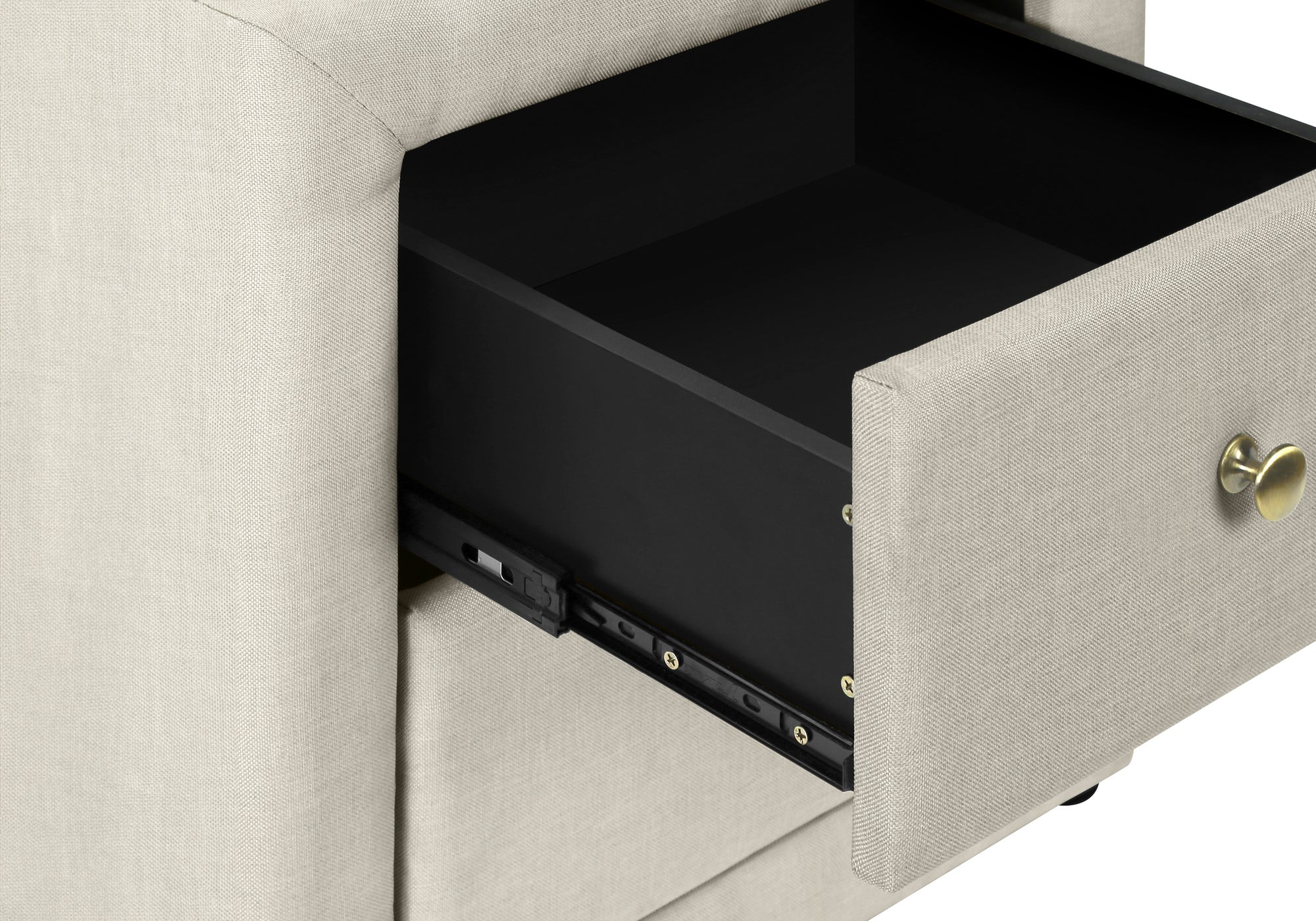 Nightstand - 21"H / Grey Leather-Look-Nightstand-DECOROLALA