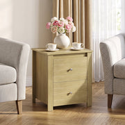 Nightstand with 2 Drawers & Storage for Bedroom Living Room Small Spaces-Natural-Nightstands-DECOROLALA