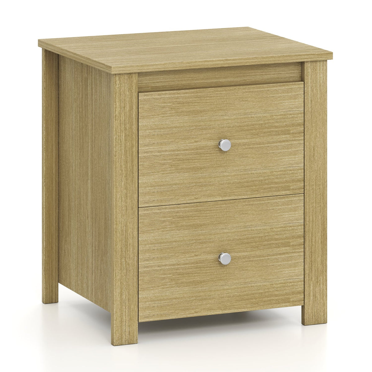 Nightstand with 2 Drawers & Storage for Bedroom Living Room Small Spaces-Natural-Nightstands-DECOROLALA