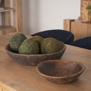 Nikita Set of 2 Large Medium Reclaimed Wood Bowls-Bowls-DECOROLALA