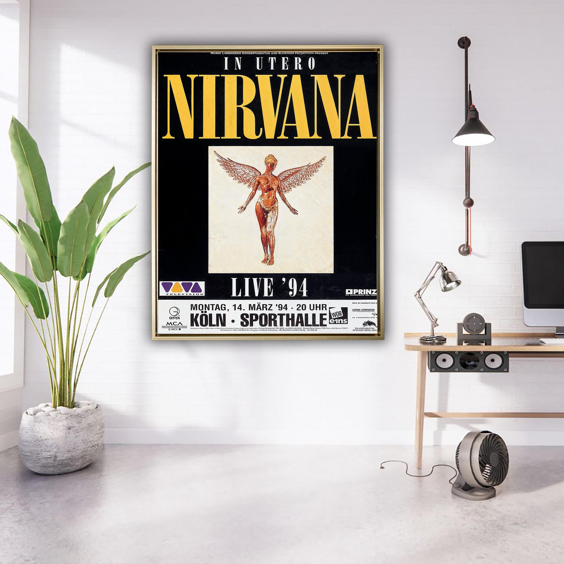 Nirvana In Utero Live '94 Concert Poster 24x36-Wall Art-DECOROLALA