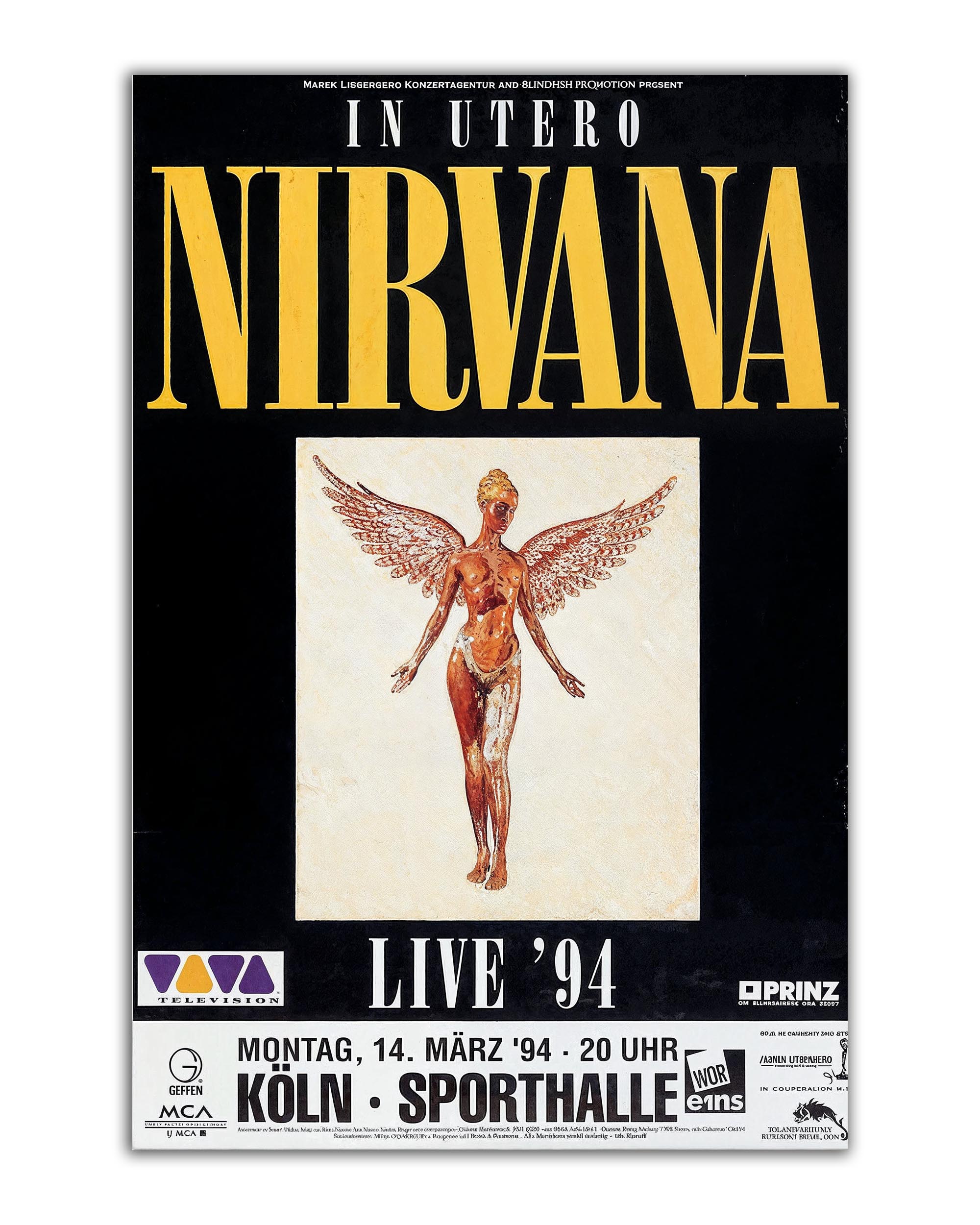 Nirvana In Utero Live '94 Concert Poster 24x36-Wall Art-DECOROLALA