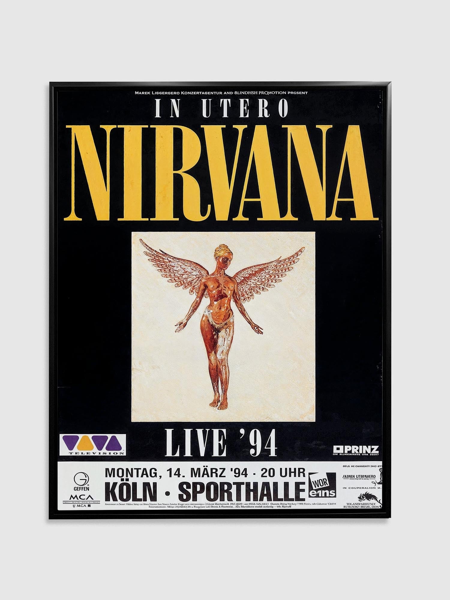 Nirvana In Utero Live '94 Concert Poster 24x36-Wall Art-DECOROLALA