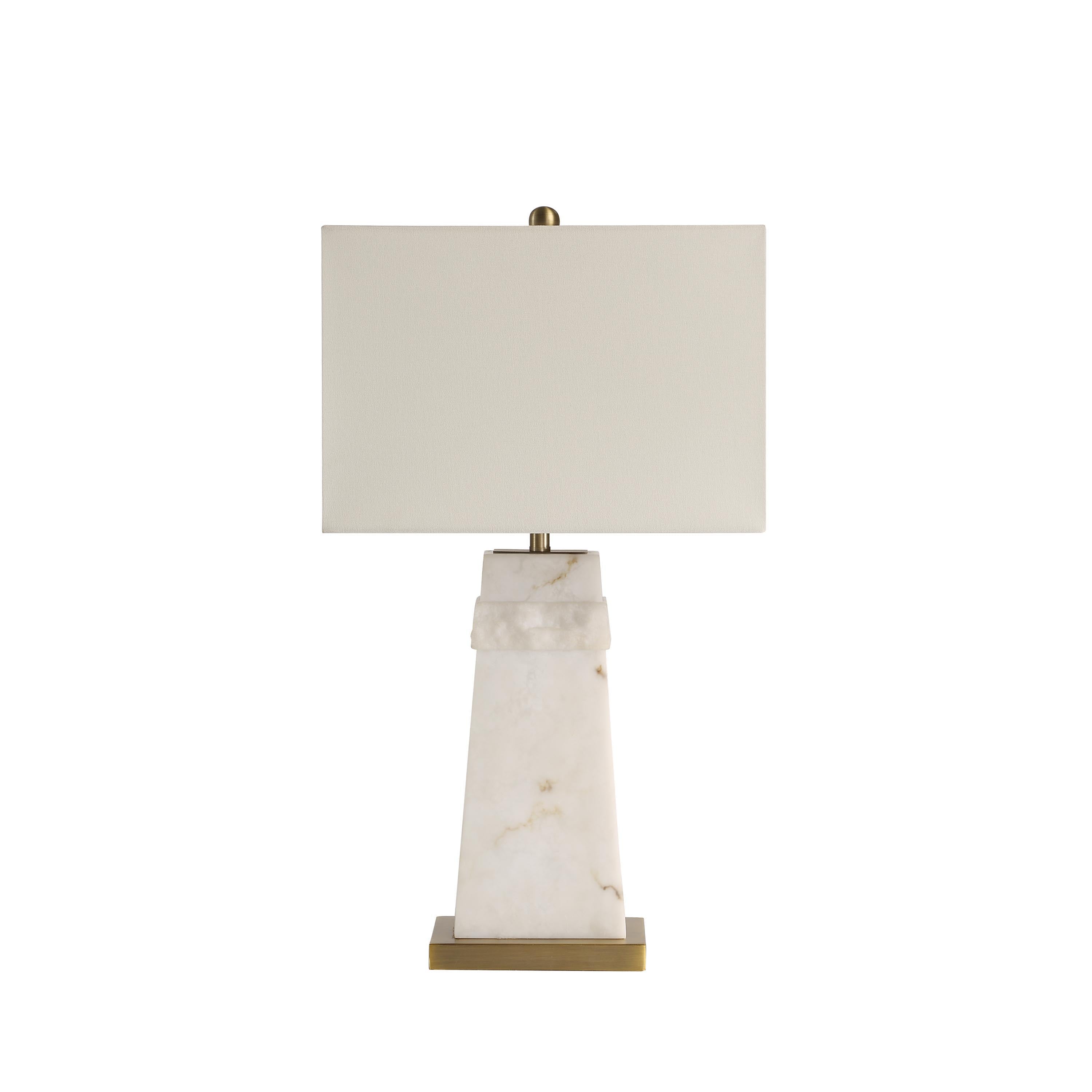 Nisrine 28" Table Lamp, Faux Alabaster-Table Lamp-DECOROLALA