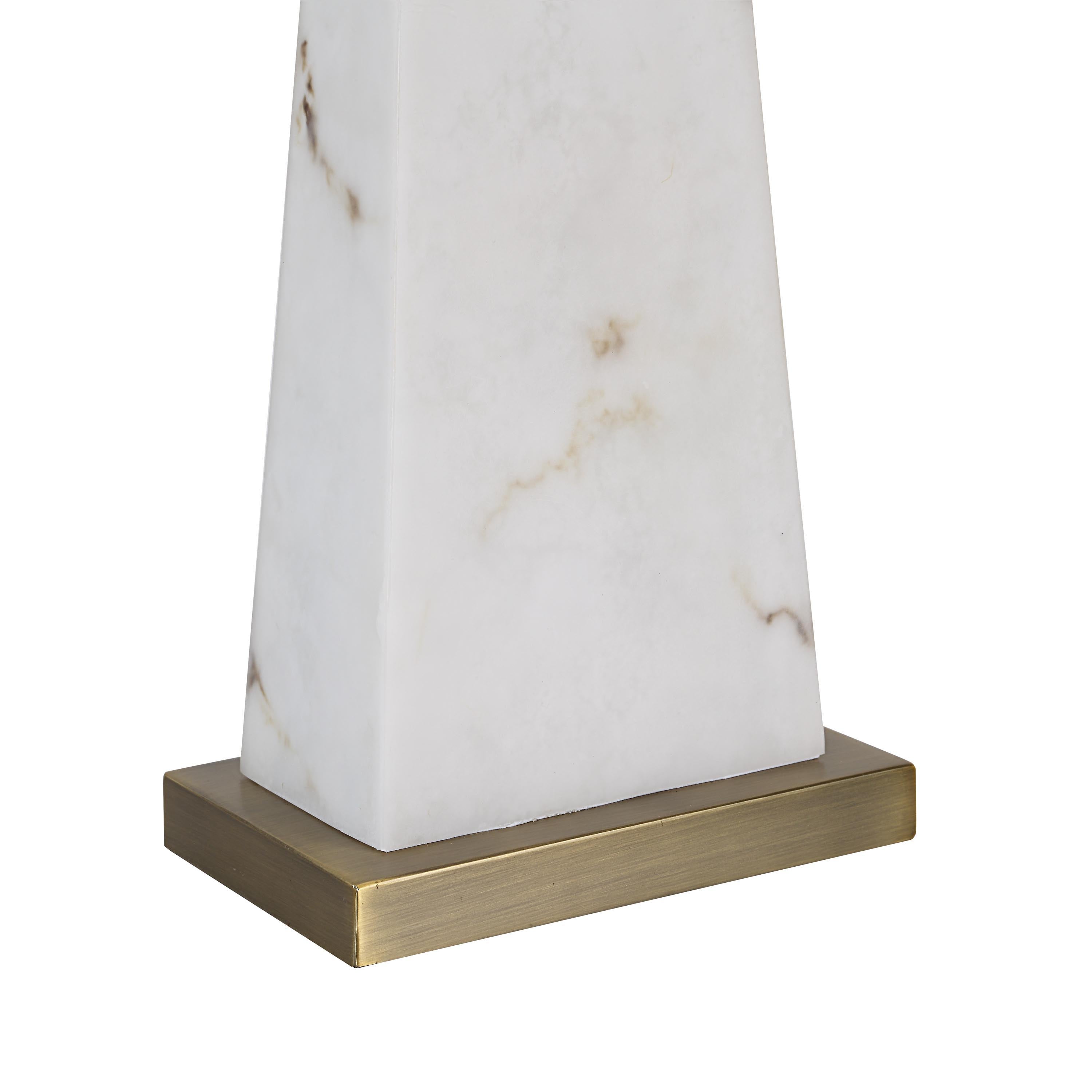 Nisrine 28" Table Lamp, Faux Alabaster-Table Lamp-DECOROLALA