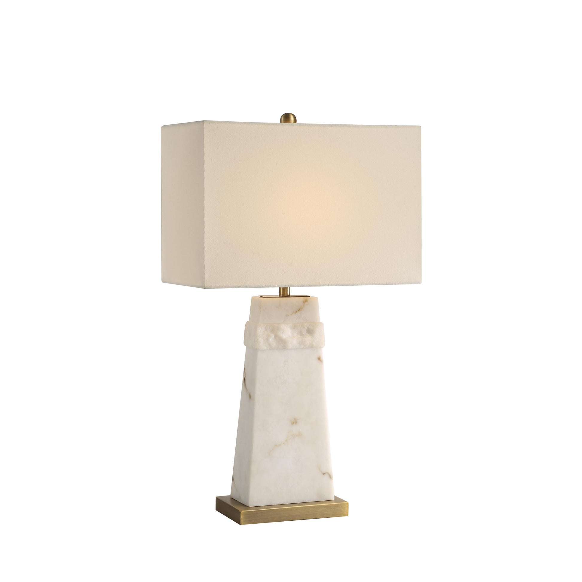 Nisrine 28" Table Lamp, Faux Alabaster-Table Lamp-DECOROLALA