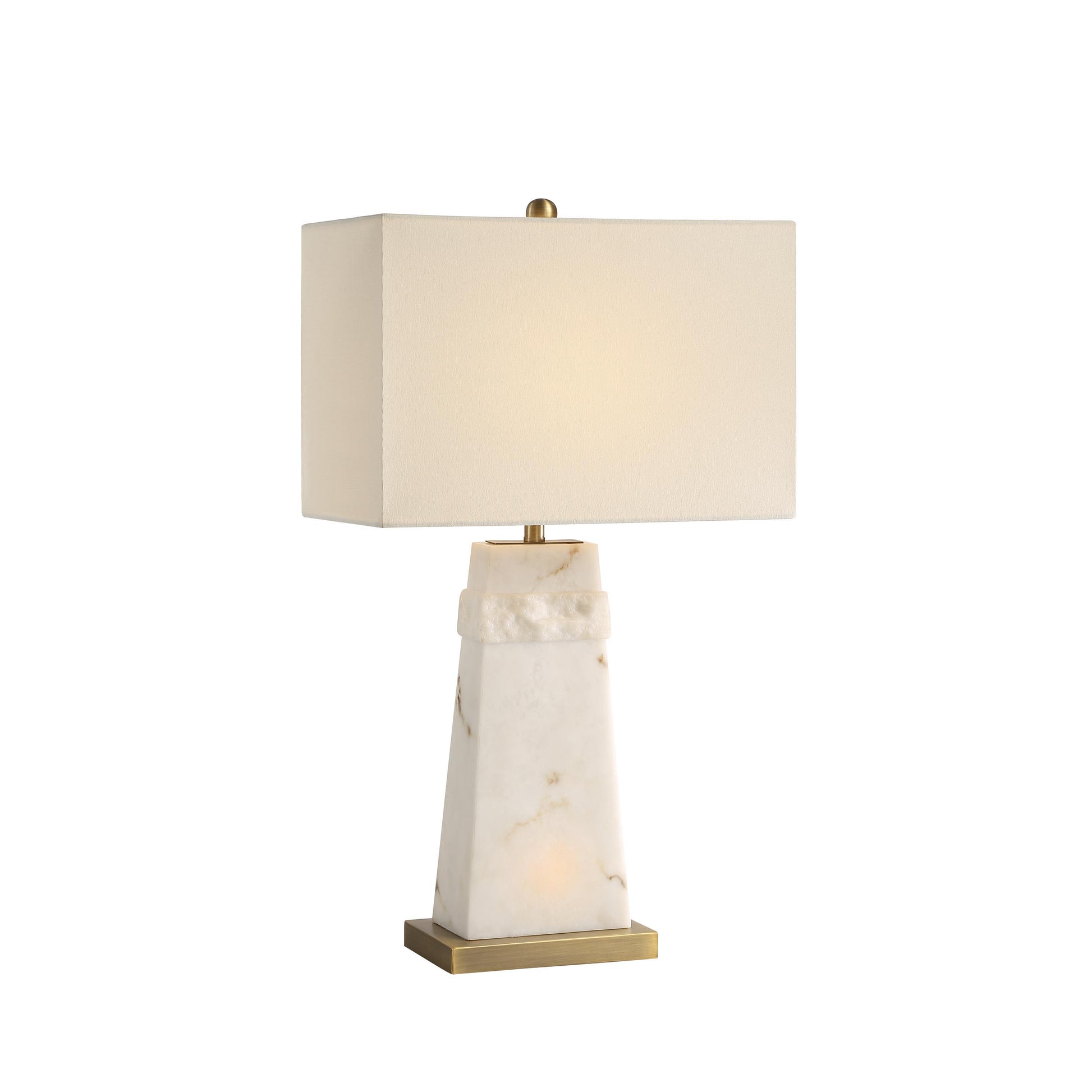 Nisrine 28" Table Lamp, Faux Alabaster-Table Lamp-DECOROLALA
