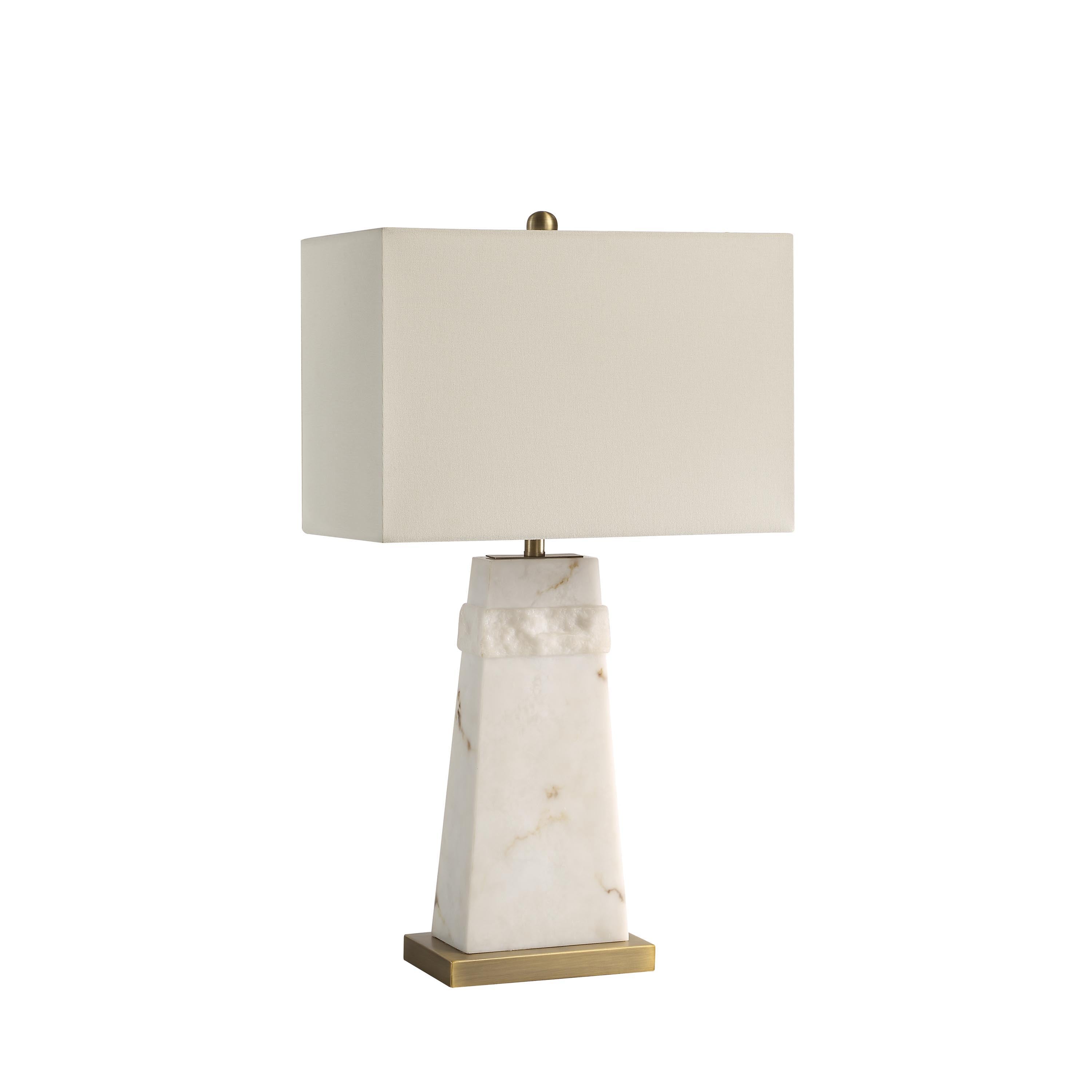 Nisrine 28" Table Lamp, Faux Alabaster-Table Lamp-DECOROLALA