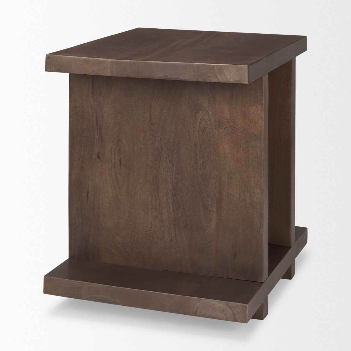 Nohr Medium Brown Wood Accent Table-End and Side Tables-DECOROLALA