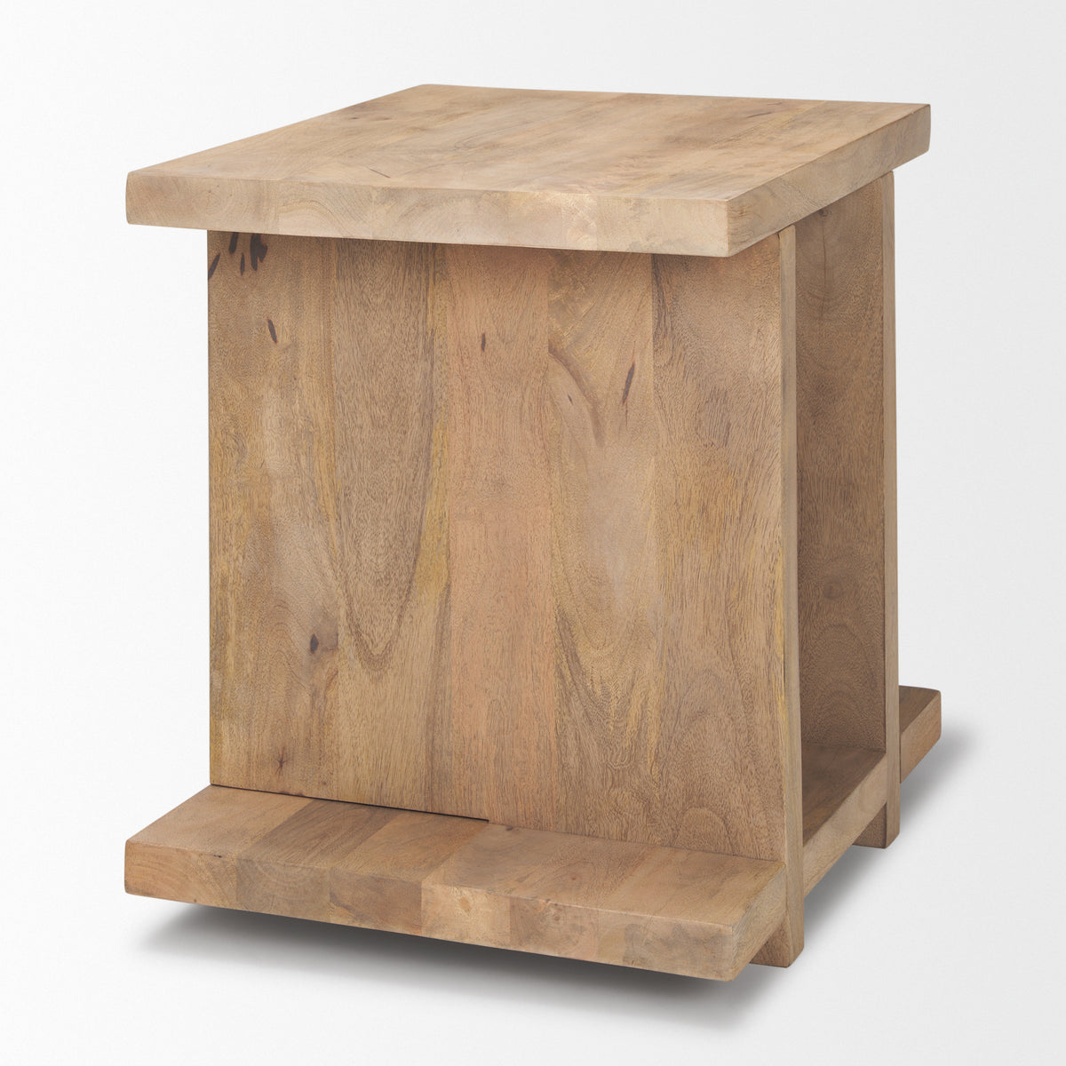 Nohr Medium Brown Wood Accent Table-End and Side Tables-DECOROLALA