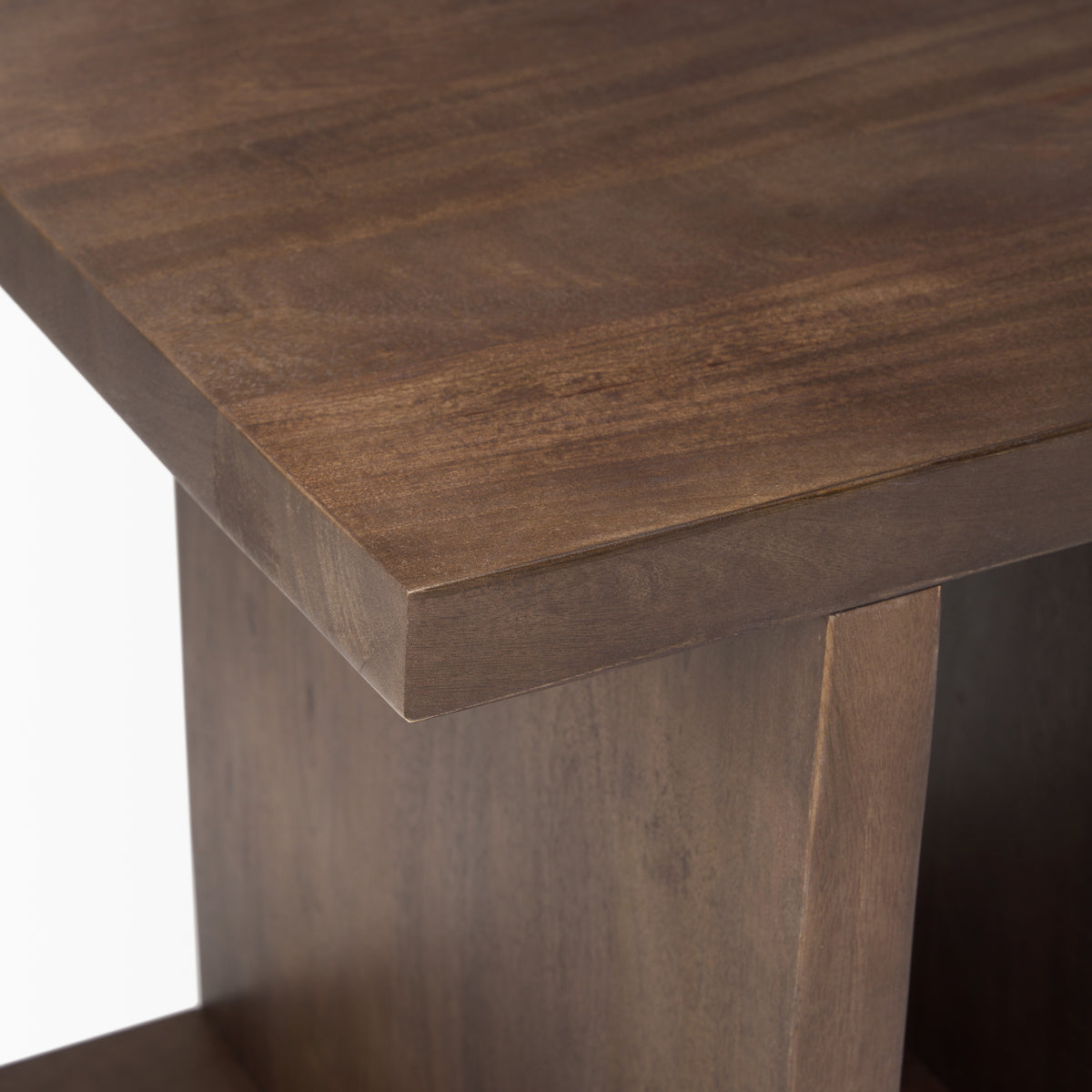 Nohr Medium Brown Wood Accent Table-End and Side Tables-DECOROLALA