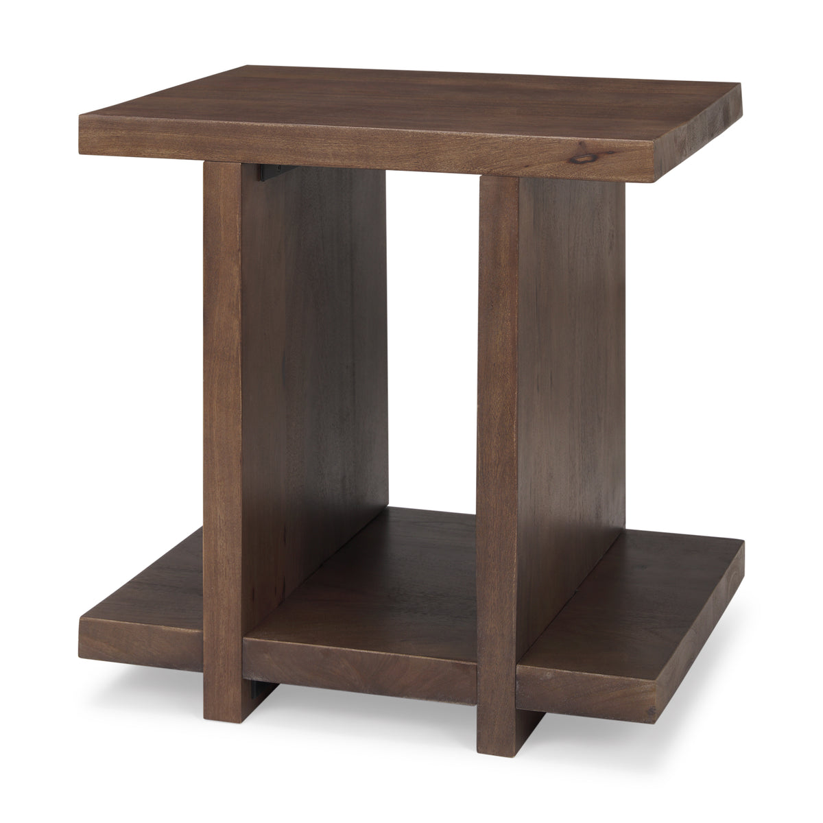 Nohr Medium Brown Wood Accent Table-End and Side Tables-DECOROLALA