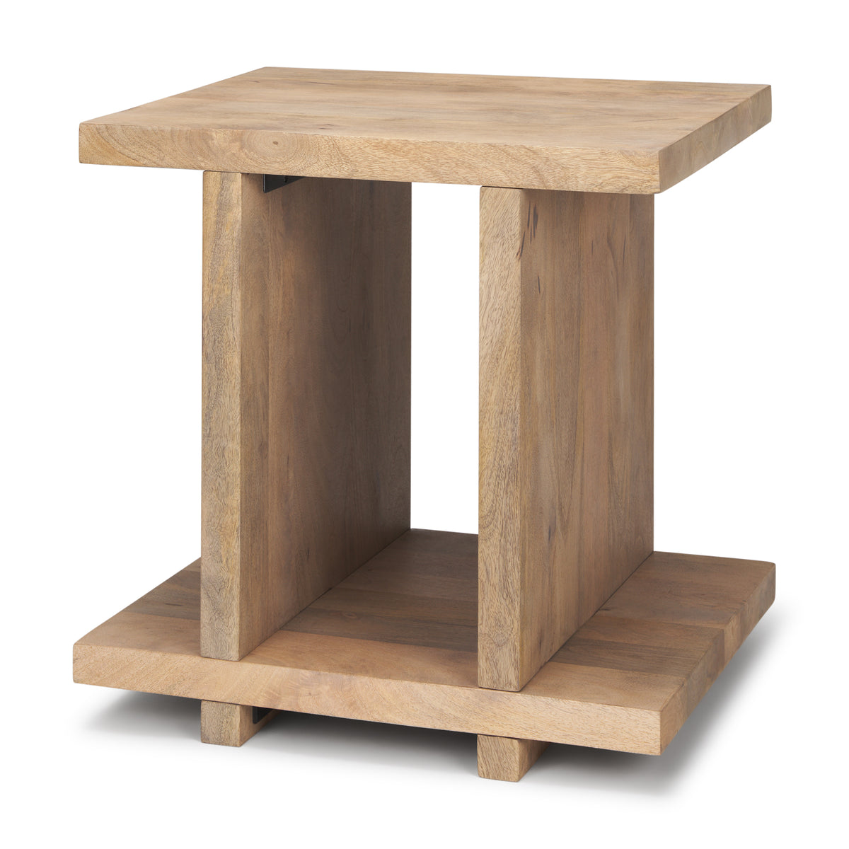 Nohr Medium Brown Wood Accent Table-End and Side Tables-DECOROLALA