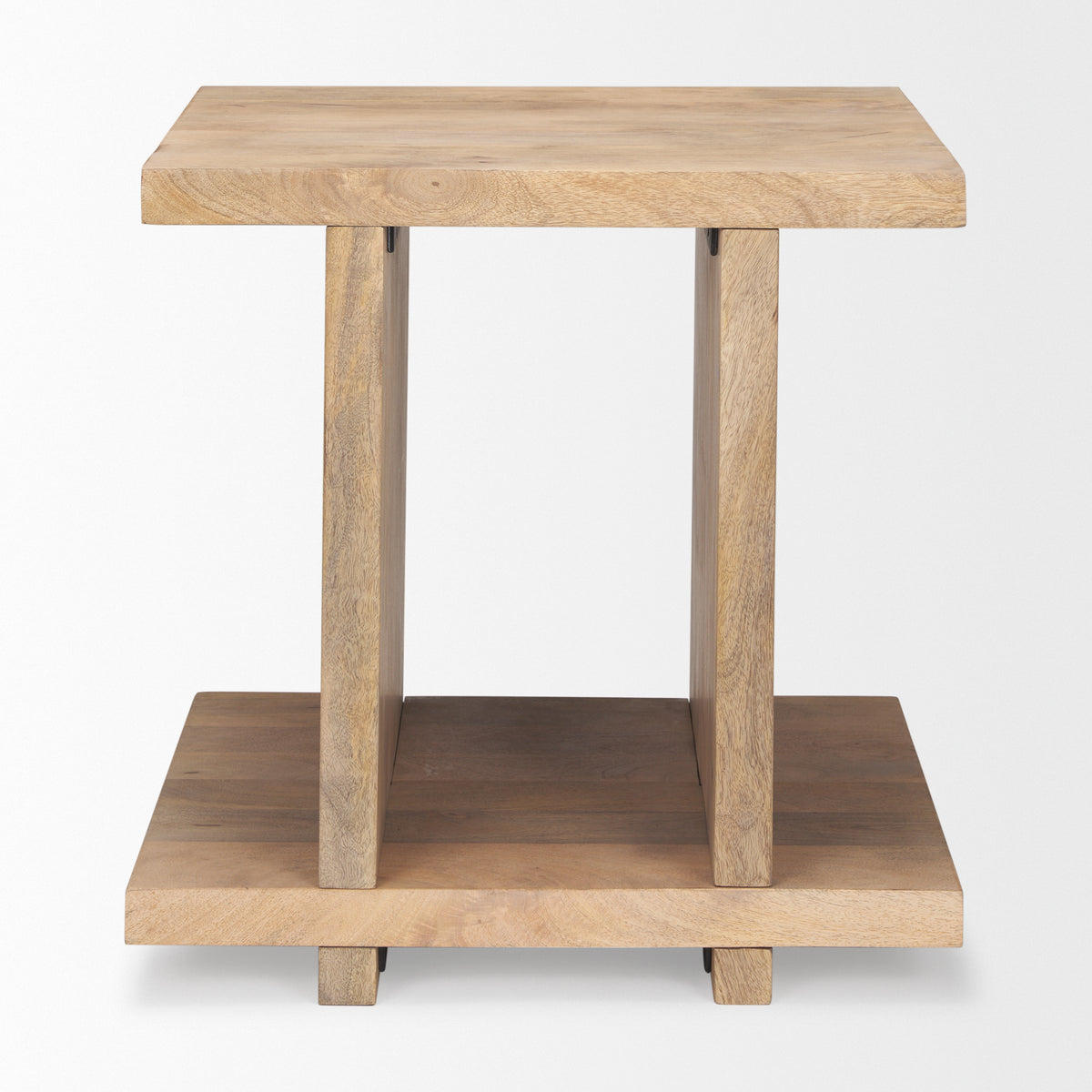 Nohr Medium Brown Wood Accent Table-End and Side Tables-DECOROLALA