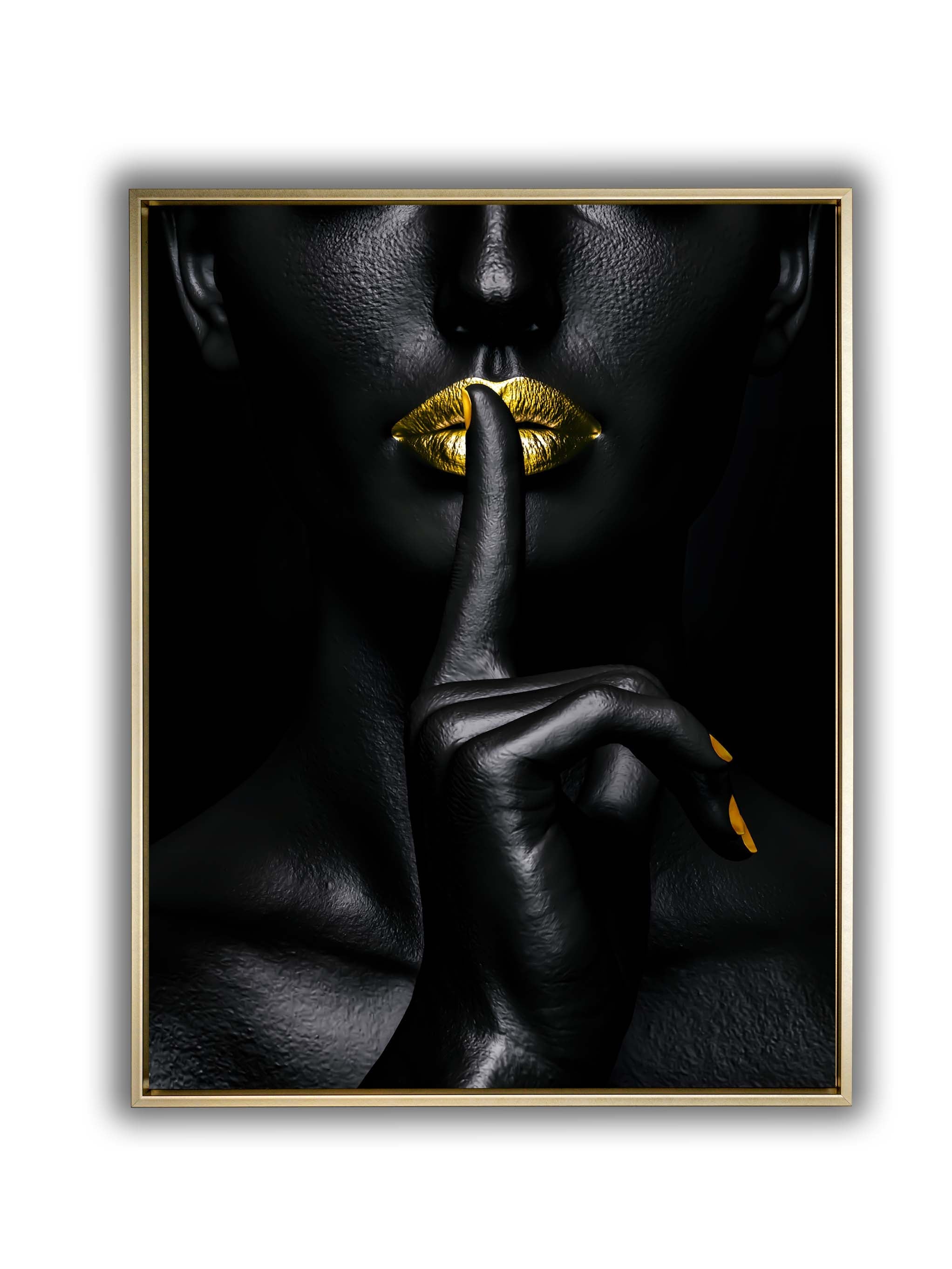 Noir Or-Abstract Gold and Black Wall art- Fine Art-Gold varnish-Wall Art-DECOROLALA
