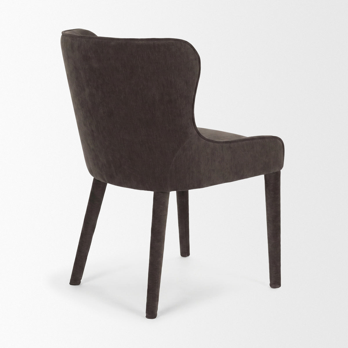 Nolan Wingback Dining Side Chair | Cream Chenille w/ Tapered Wood-Dining Chairs-DECOROLALA