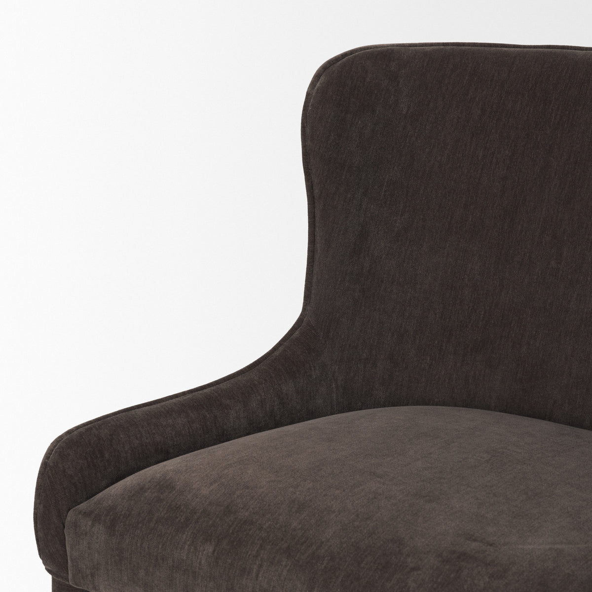 Nolan Wingback Dining Side Chair | Cream Chenille w/ Tapered Wood-Dining Chairs-DECOROLALA