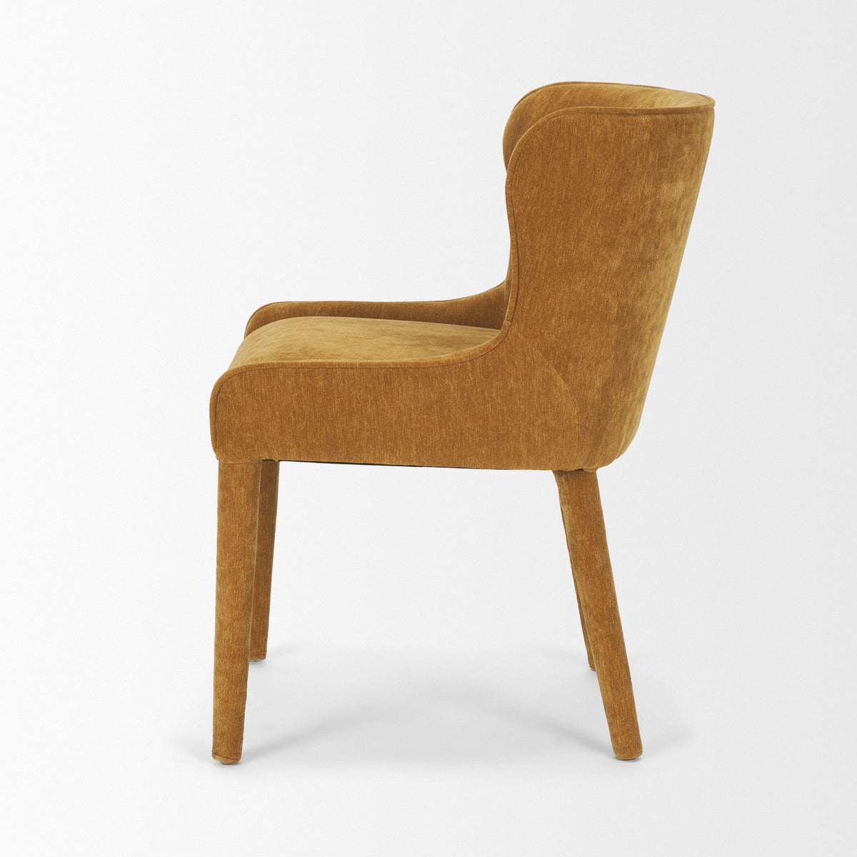 Nolan Wingback Dining Side Chair | Rust Chenille w/ Tapered Wood-Dining Chairs-DECOROLALA