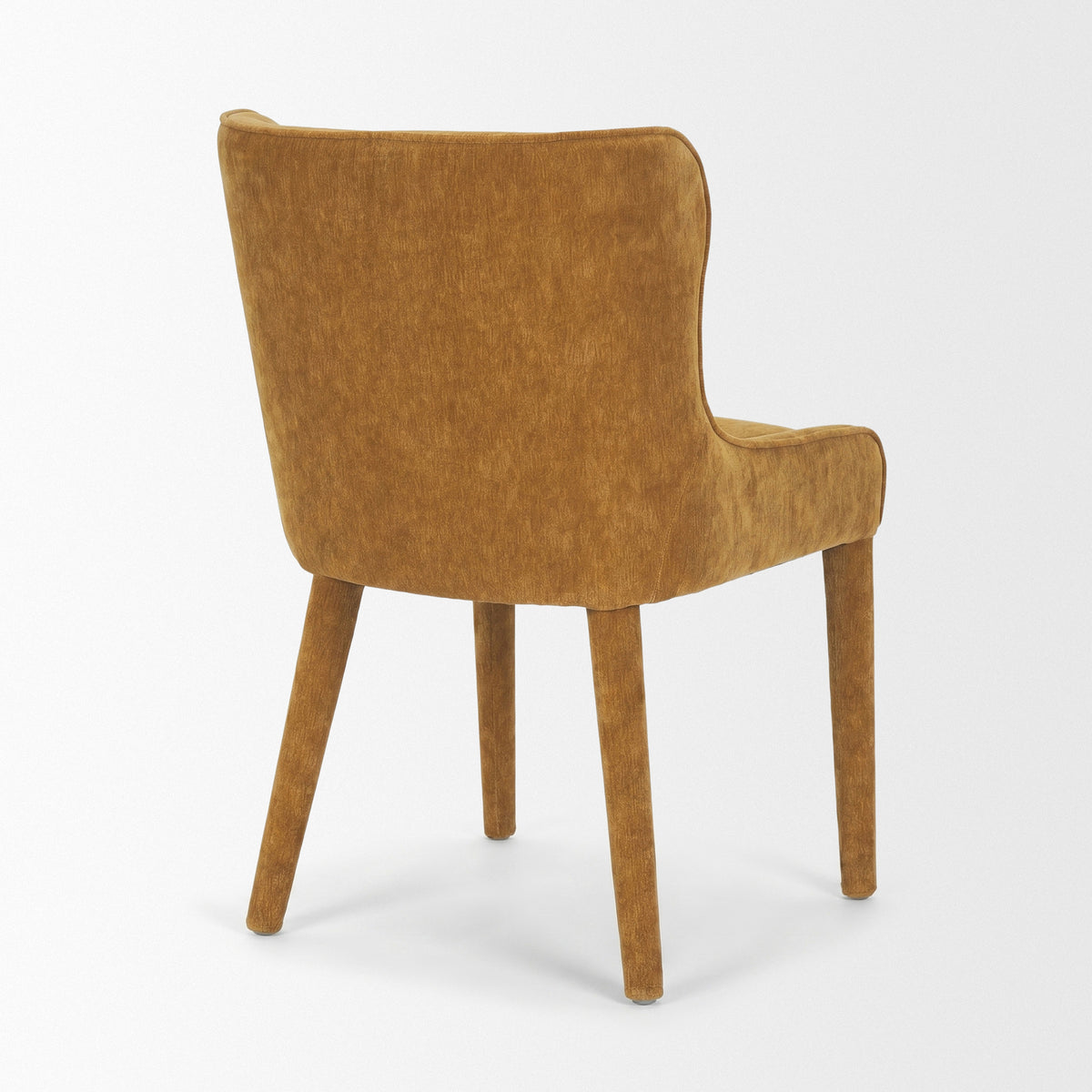 Nolan Wingback Dining Side Chair | Rust Chenille w/ Tapered Wood-Dining Chairs-DECOROLALA