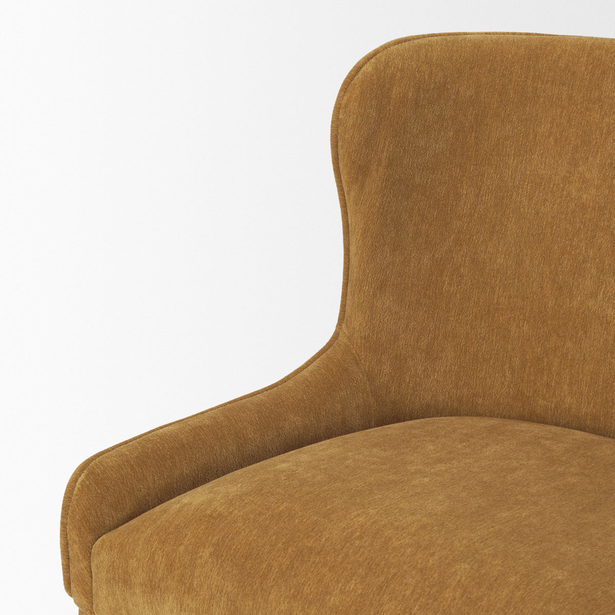 Nolan Wingback Dining Side Chair | Rust Chenille w/ Tapered Wood-Dining Chairs-DECOROLALA