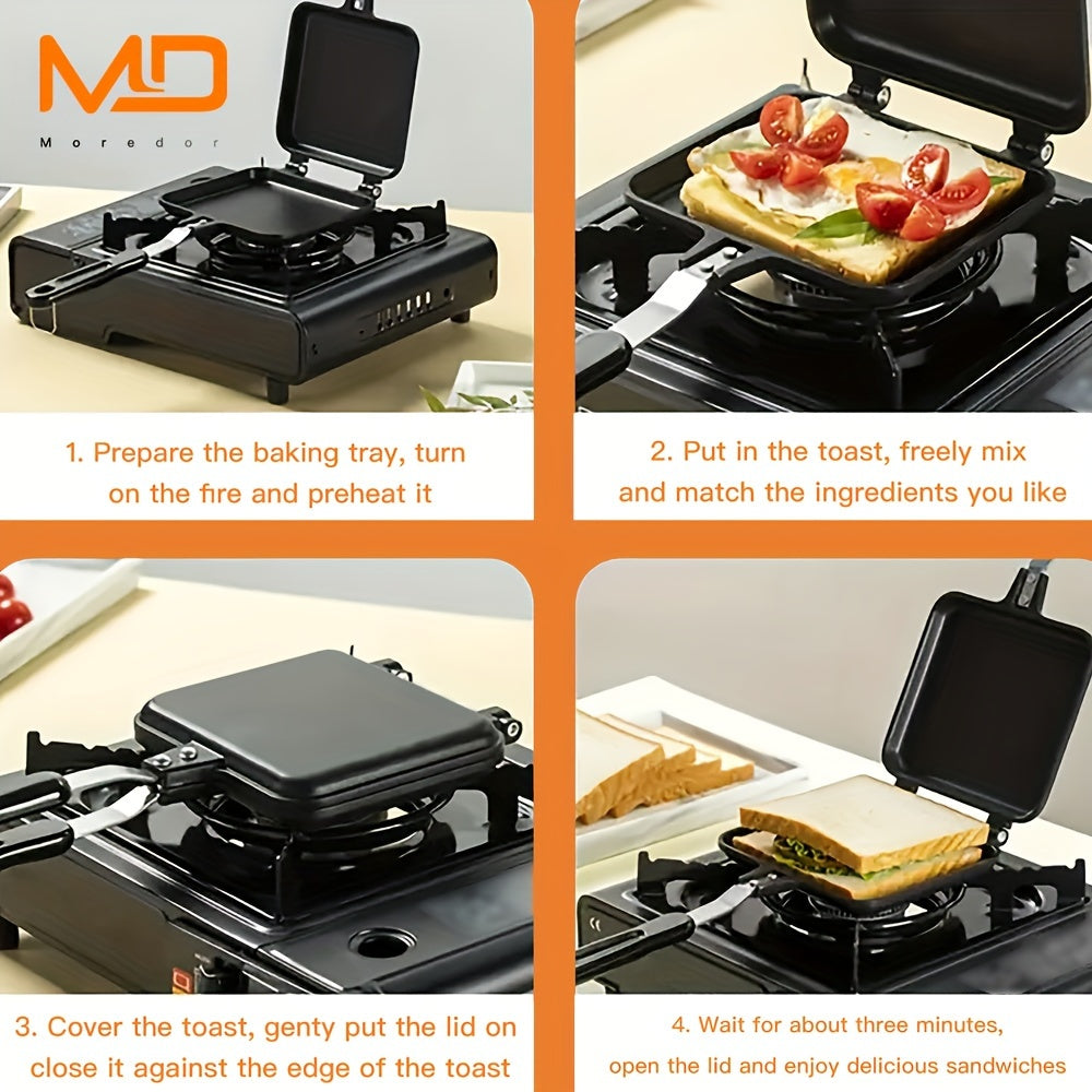 Non-Stick Double-Sided Sandwich & Omelette Maker - Aluminum Alloy-Camping & Hiking-DECOROLALA