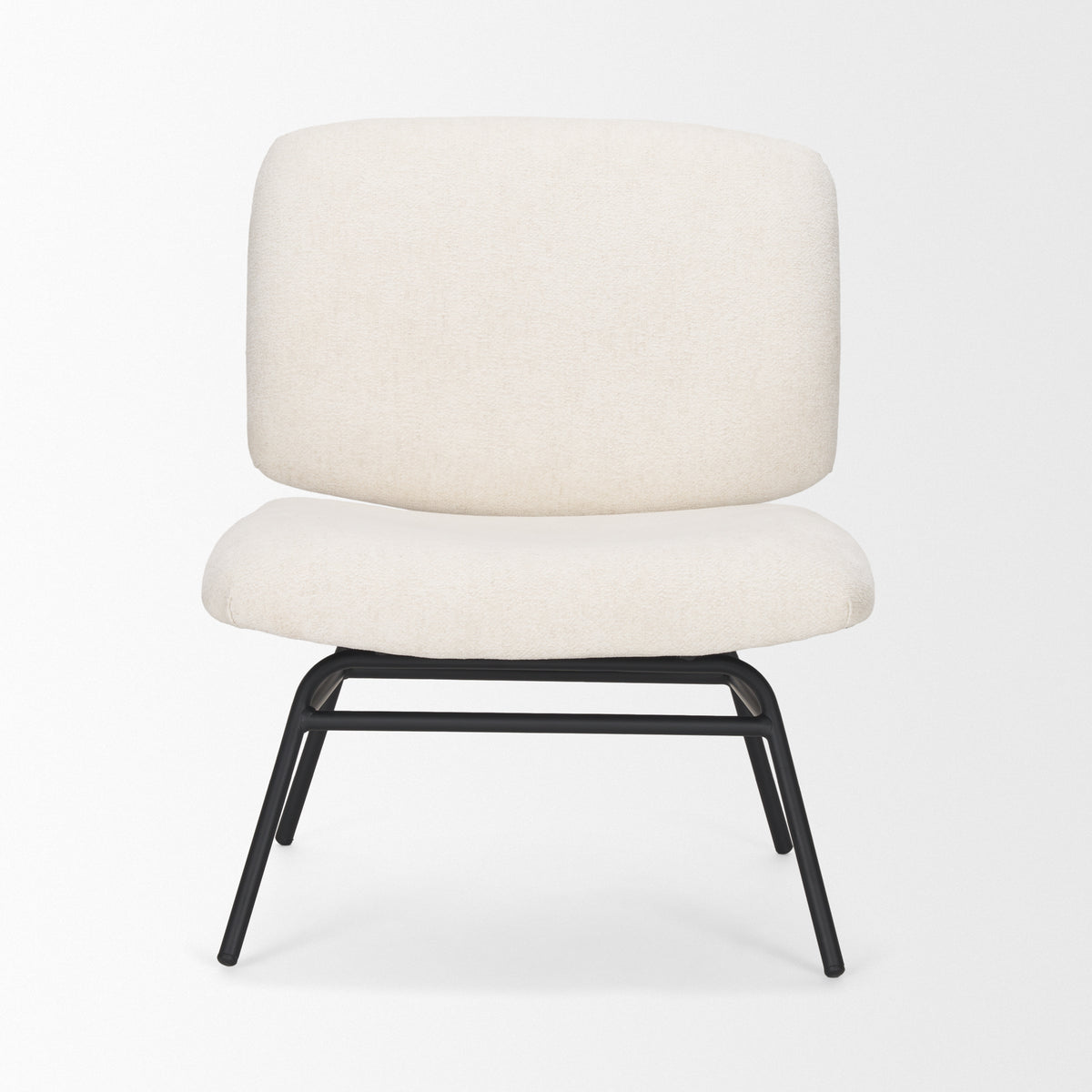 Nora Fabric w/ Matte Black Metal Legs Accent Chair-Accent Chairs-DECOROLALA