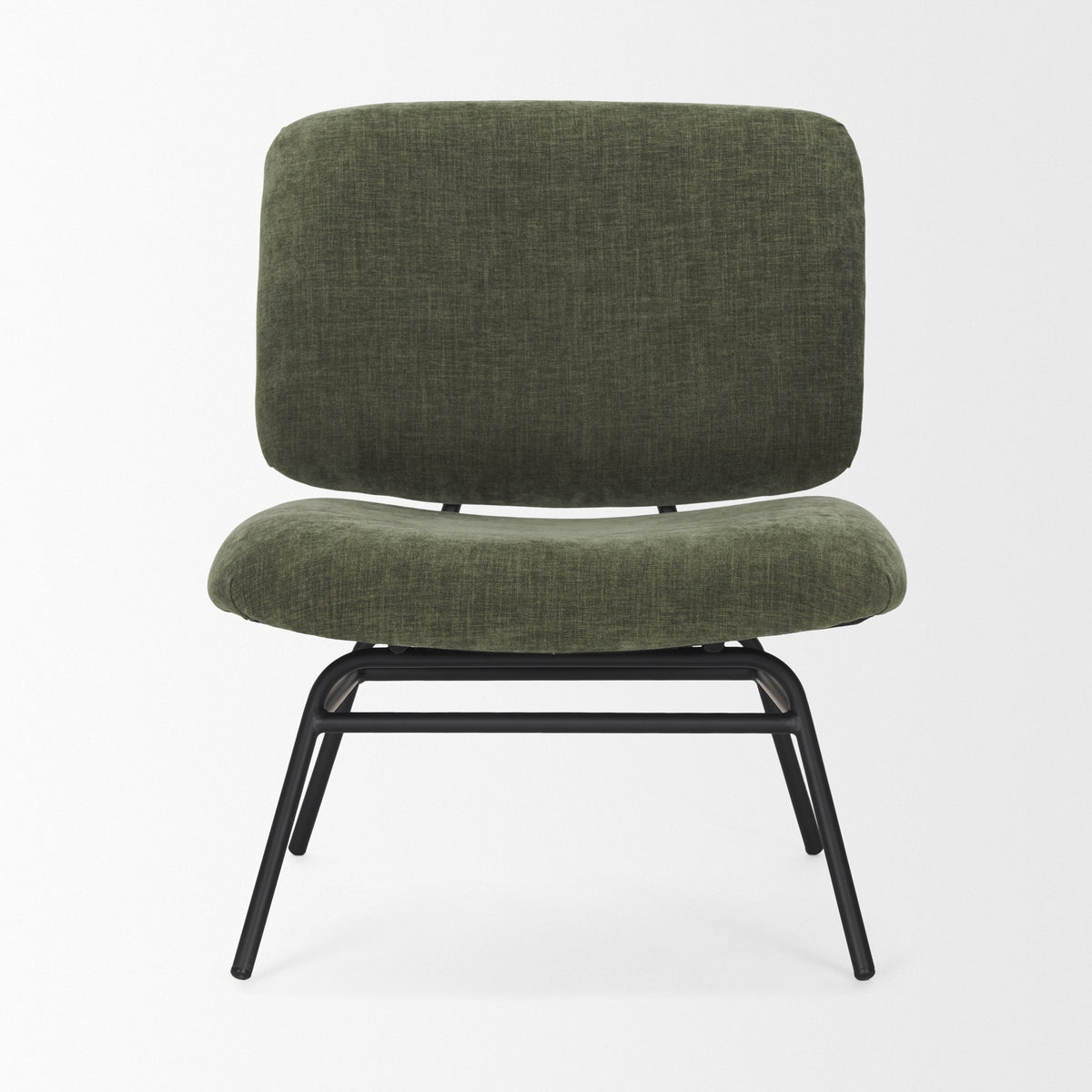 Nora Fabric w/ Matte Black Metal Legs Accent Chair-Accent Chairs-DECOROLALA