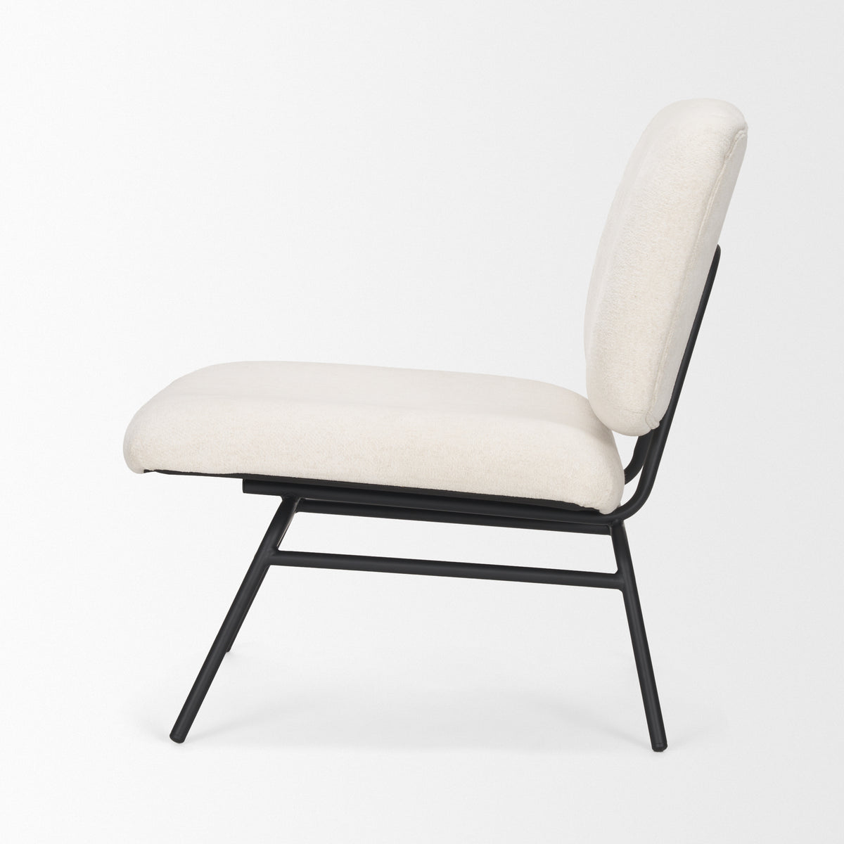 Nora Fabric w/ Matte Black Metal Legs Accent Chair-Accent Chairs-DECOROLALA