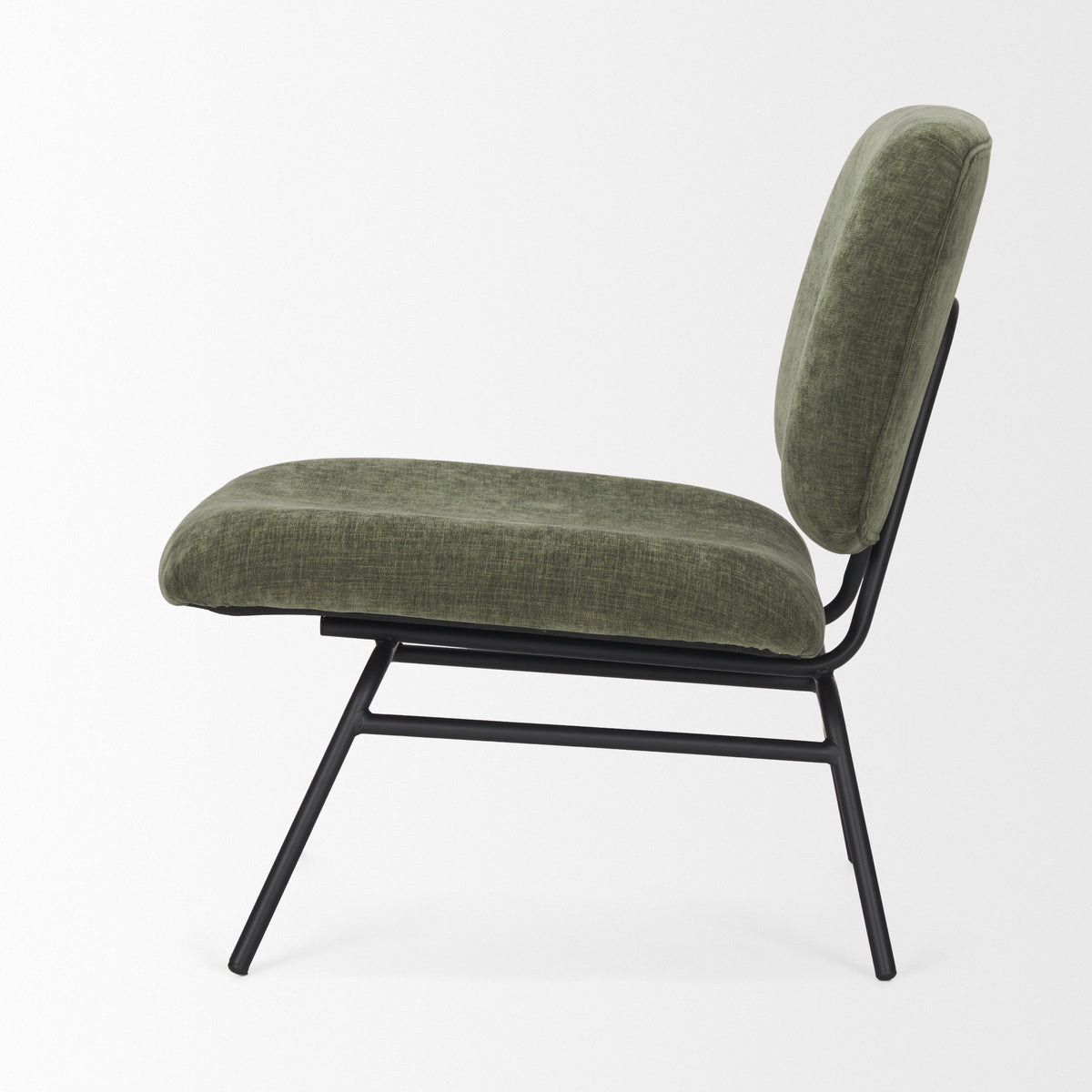 Nora Fabric w/ Matte Black Metal Legs Accent Chair-Accent Chairs-DECOROLALA