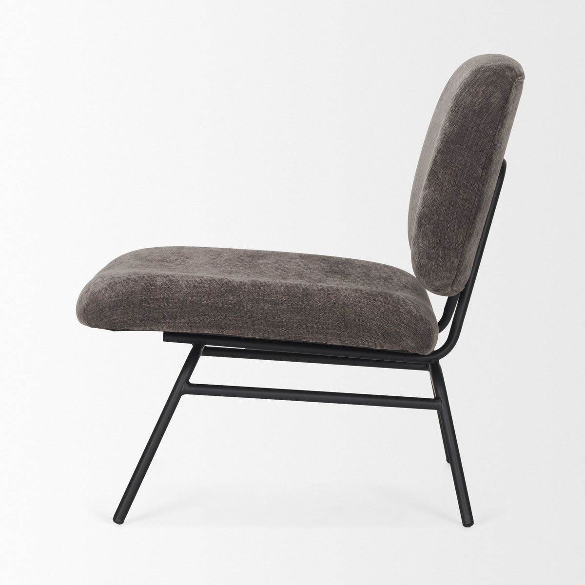 Nora Fabric w/ Matte Black Metal Legs Accent Chair-Accent Chairs-DECOROLALA