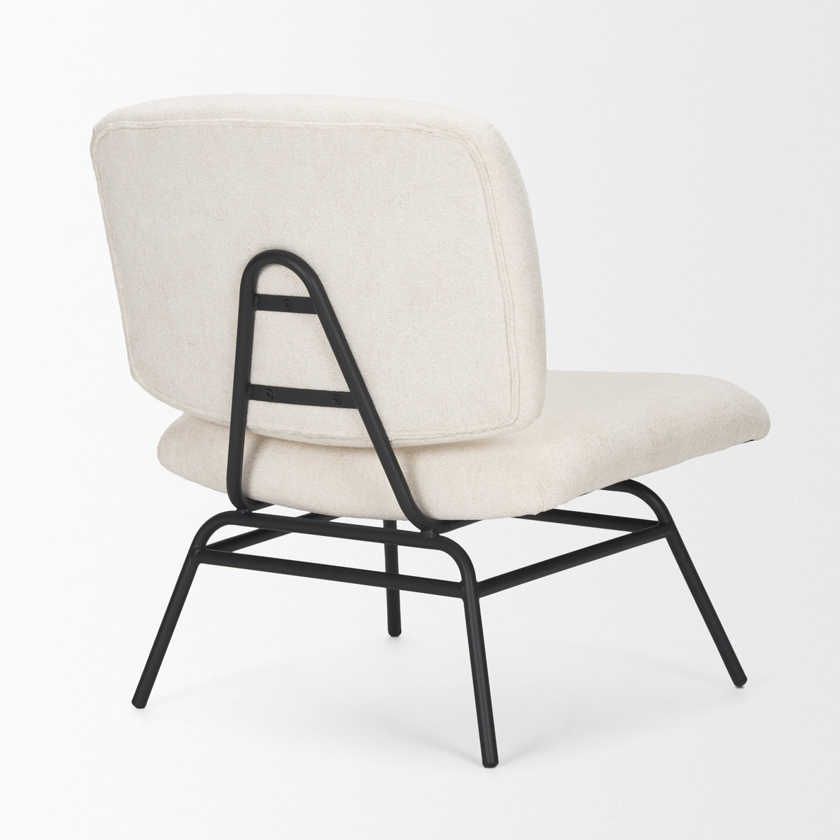 Nora Fabric w/ Matte Black Metal Legs Accent Chair-Accent Chairs-DECOROLALA