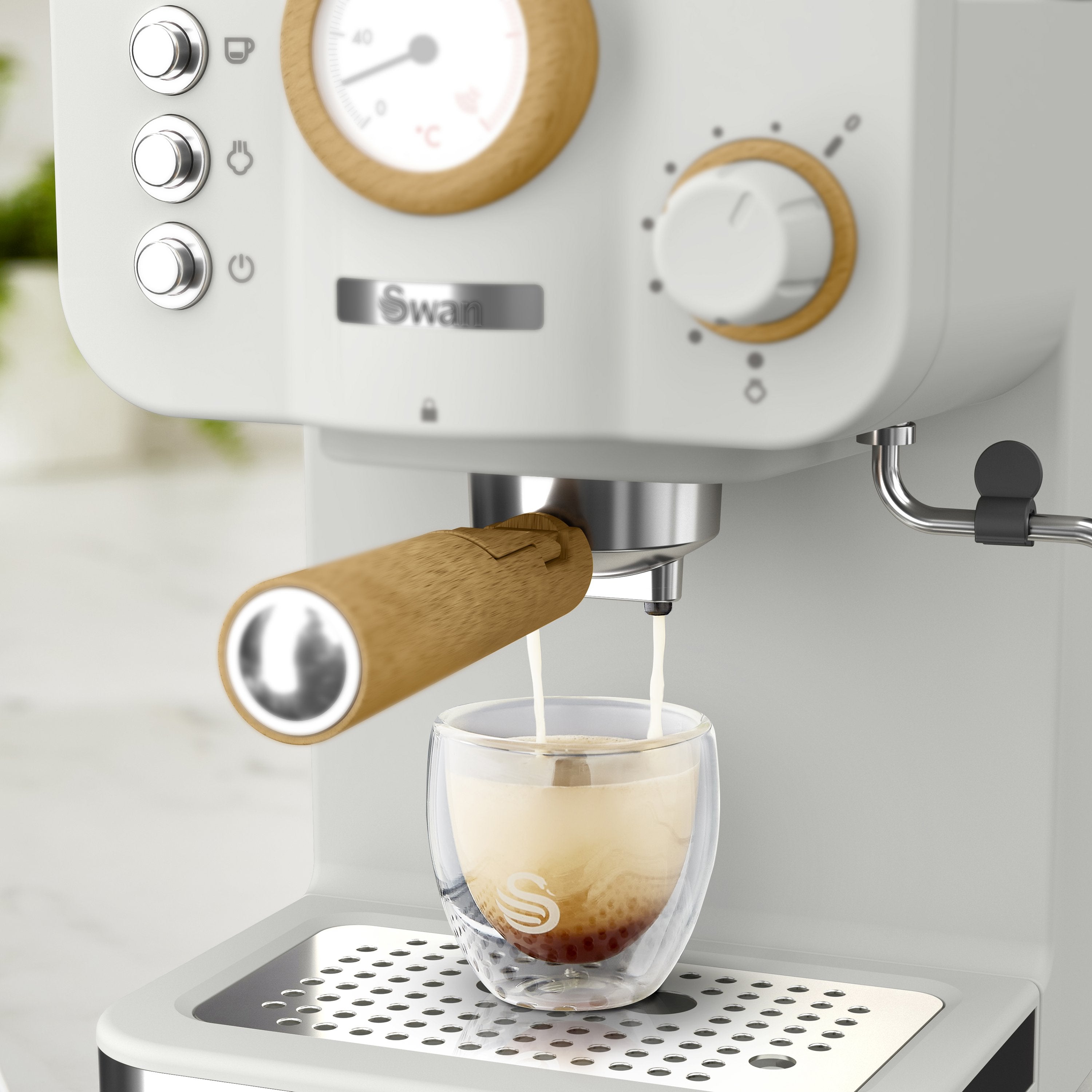 Nordic Pump Espresso Coffee Machine by Swan-Espresso Machine-DECOROLALA
