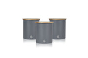Nordic Set Of 3 Cannisters by Swan-Food Storage Container-DECOROLALA