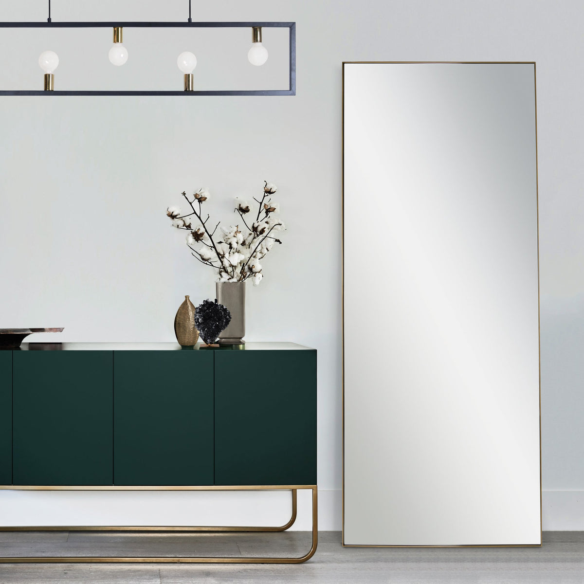 Northern 72" Tall Rectangle Wall Mirror, Yellow-Mirrors-DECOROLALA