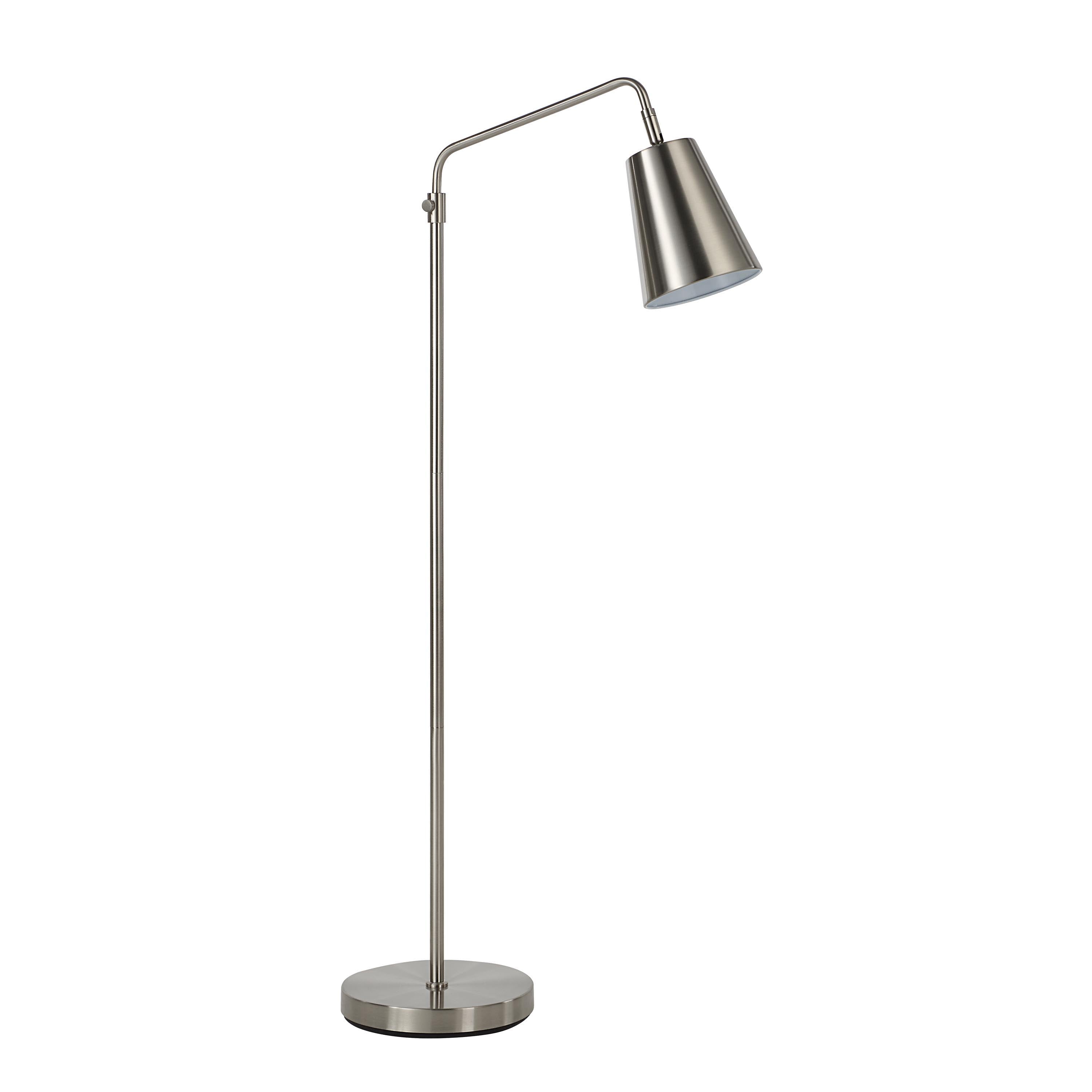 Norwich 47.5" Floor Lamp, Grey, Adjustable-Floor Lamp-DECOROLALA
