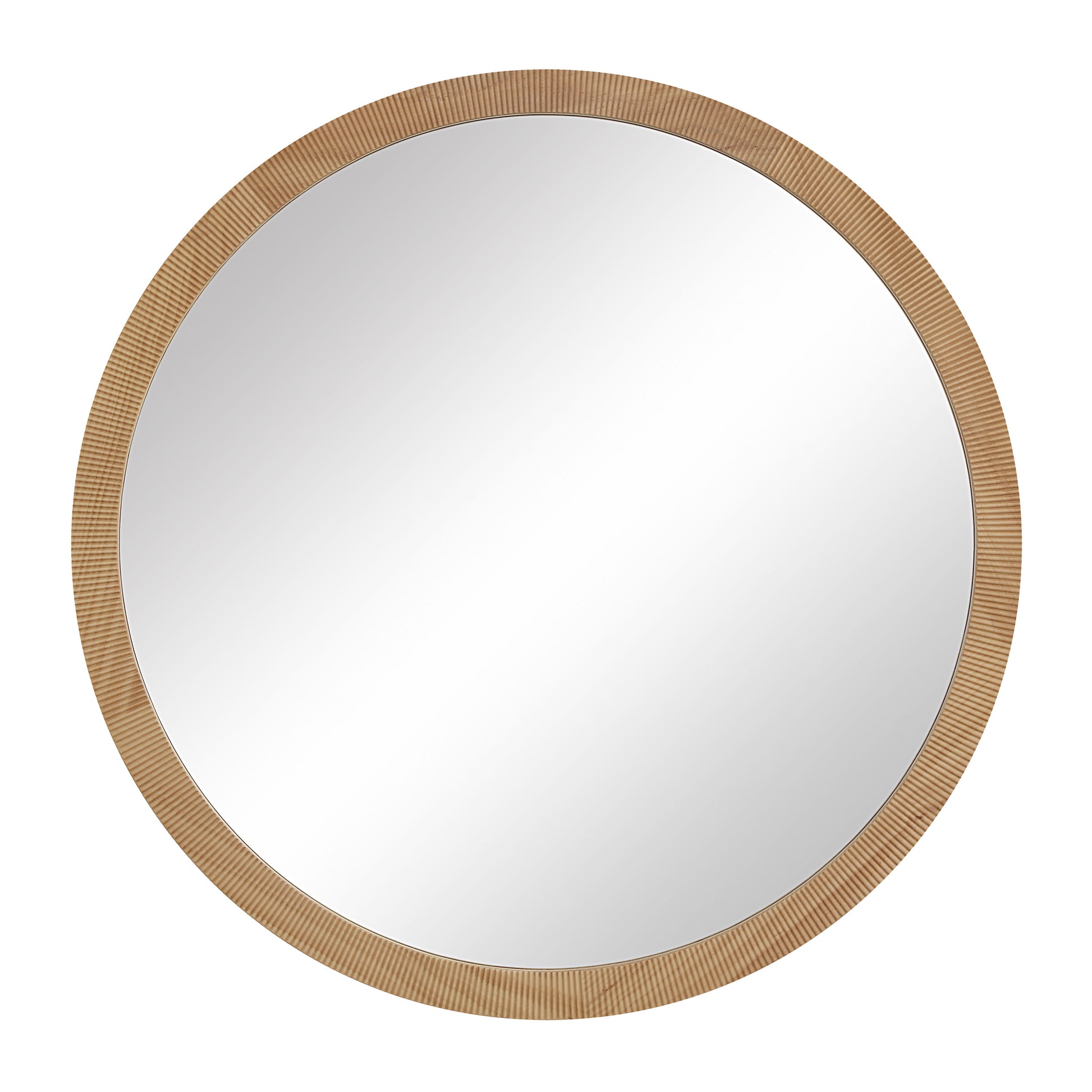 Noto 40" H x 40" W Wall Mirror, Brown-Mirror-DECOROLALA