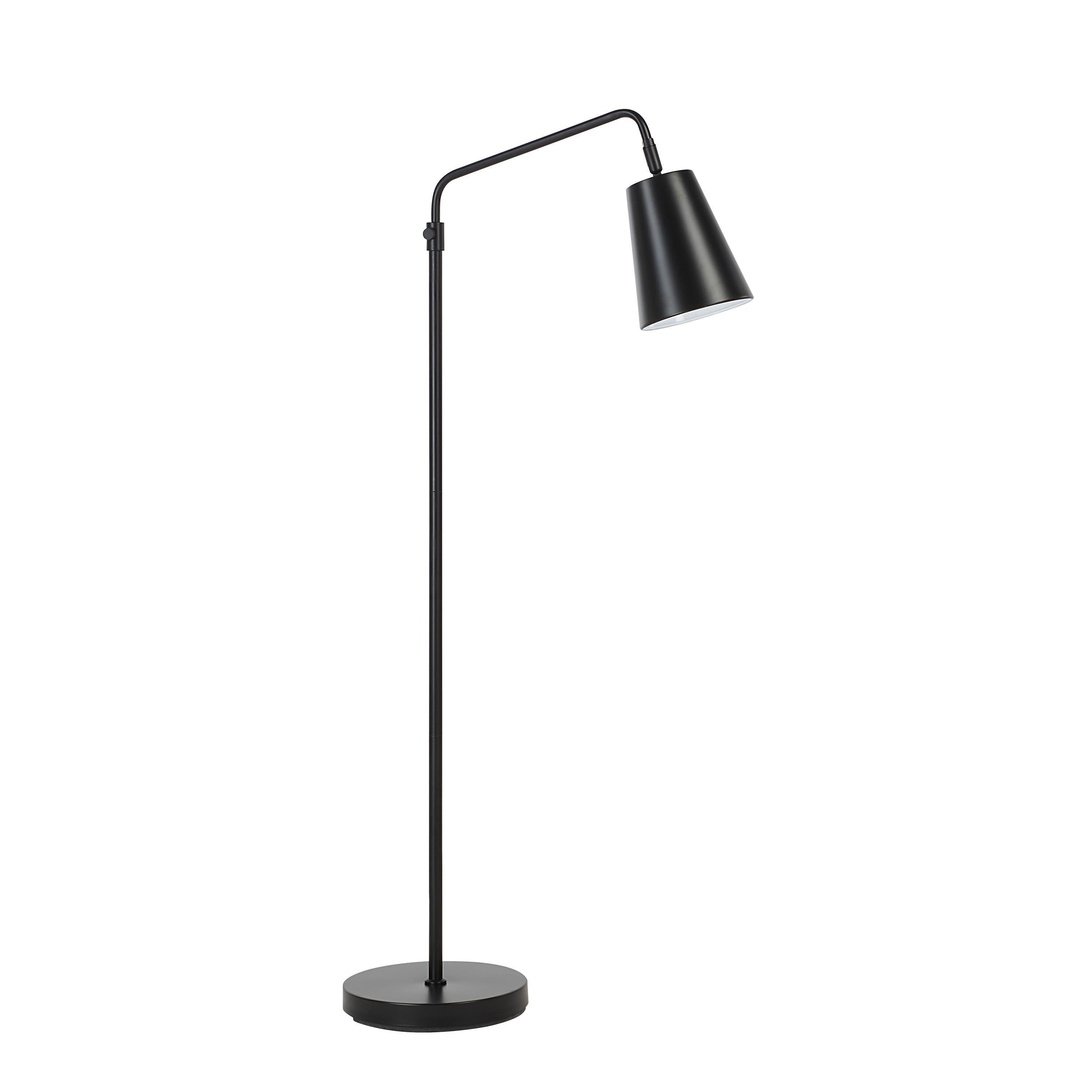 Nottingham 47.5" Adjustable Floor Lamp, Black-Floor Lamp-DECOROLALA