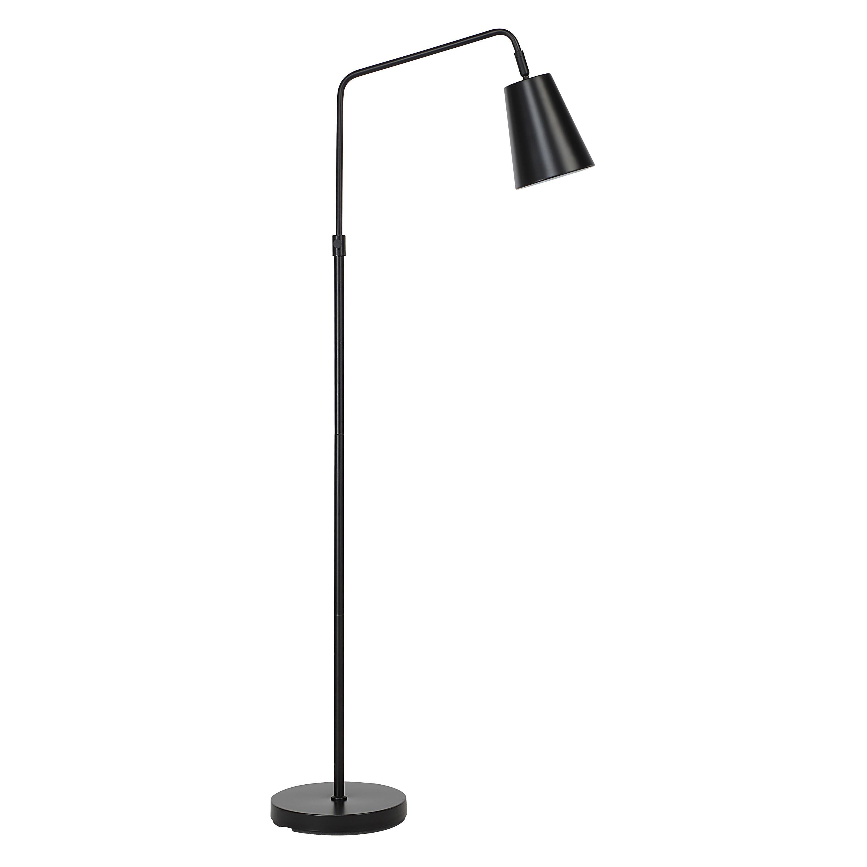 Nottingham 47.5" Adjustable Floor Lamp, Black-Floor Lamp-DECOROLALA