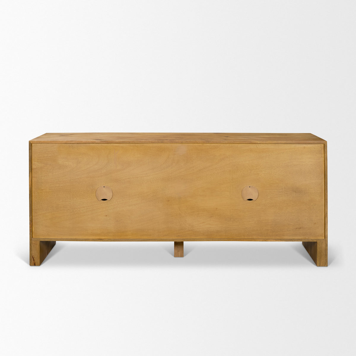 Notts Brown Wood 4-Door Closed Sideboard-Sideboards & Buffets-DECOROLALA