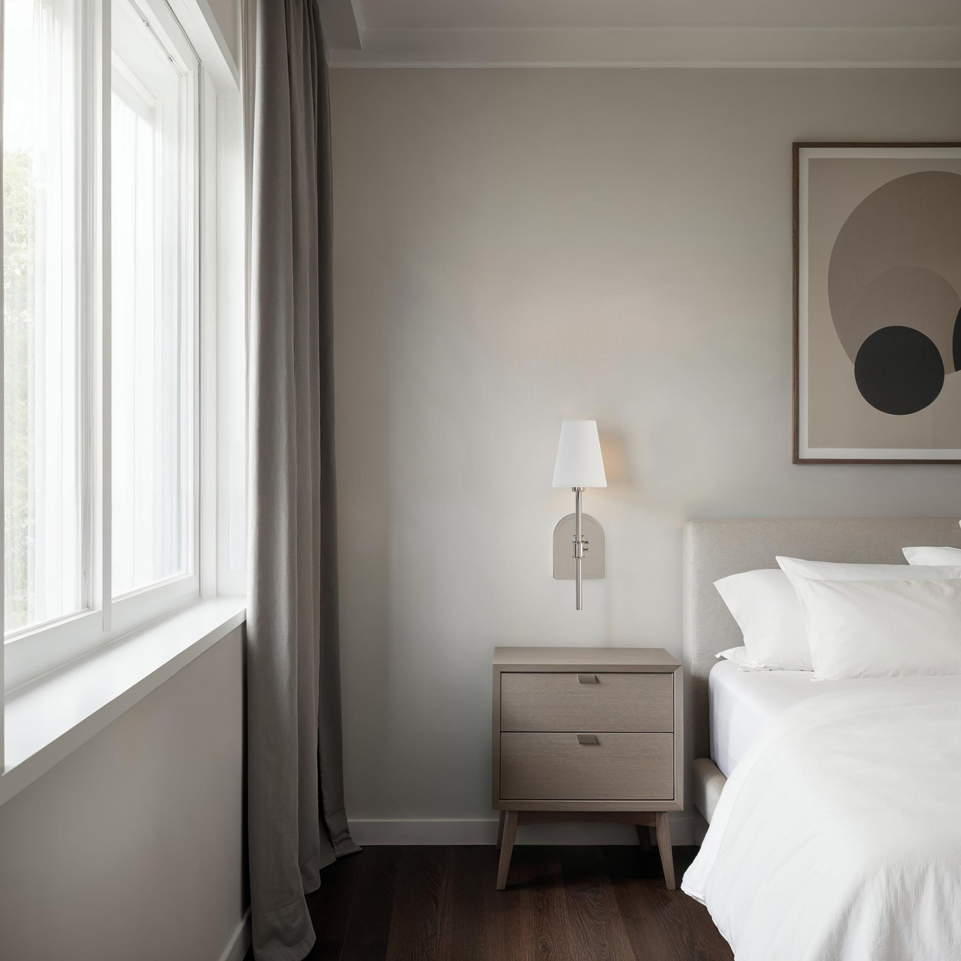 Nowra 17.38" Height Wall Sconce, Grey-Wall Sconce-DECOROLALA