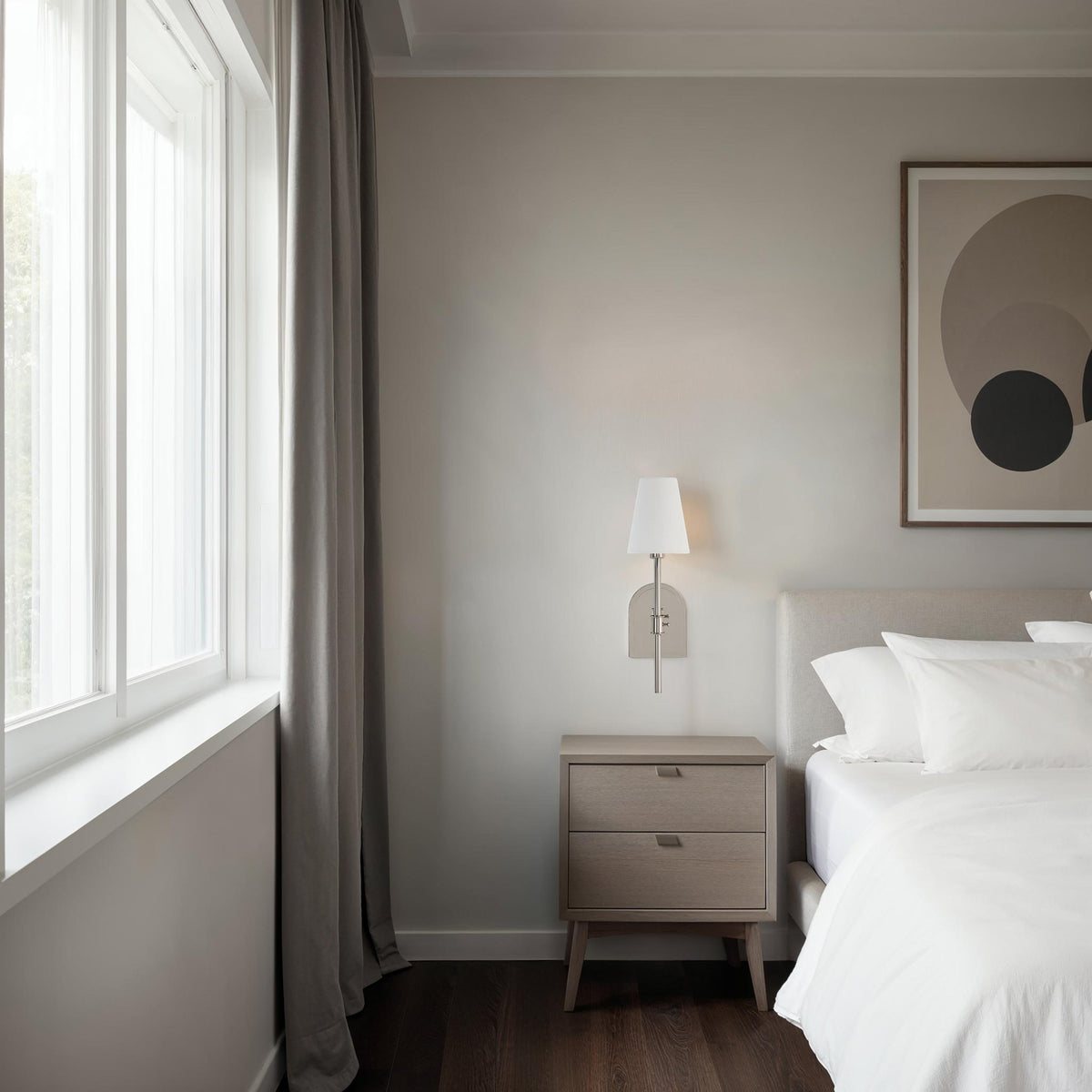 Nowra 17.38" Wall Sconce Grey-Wall Sconce-DECOROLALA