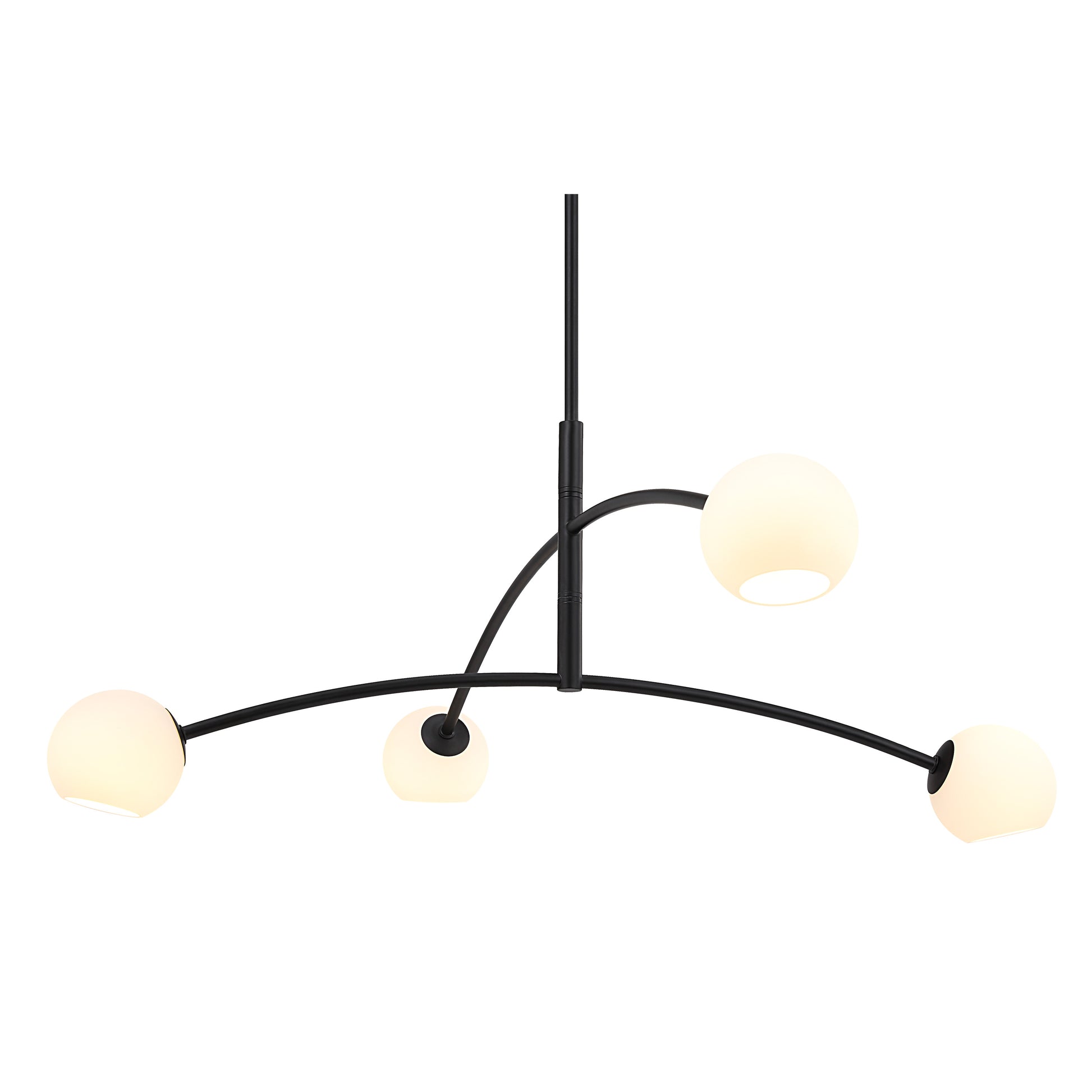 Nube 54" Wide 4-Light Chandelier, Matte Black-Ceiling Fixture-DECOROLALA