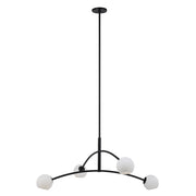 Nube 54" Wide 4-Light Chandelier, Matte Black-Ceiling Fixture-DECOROLALA